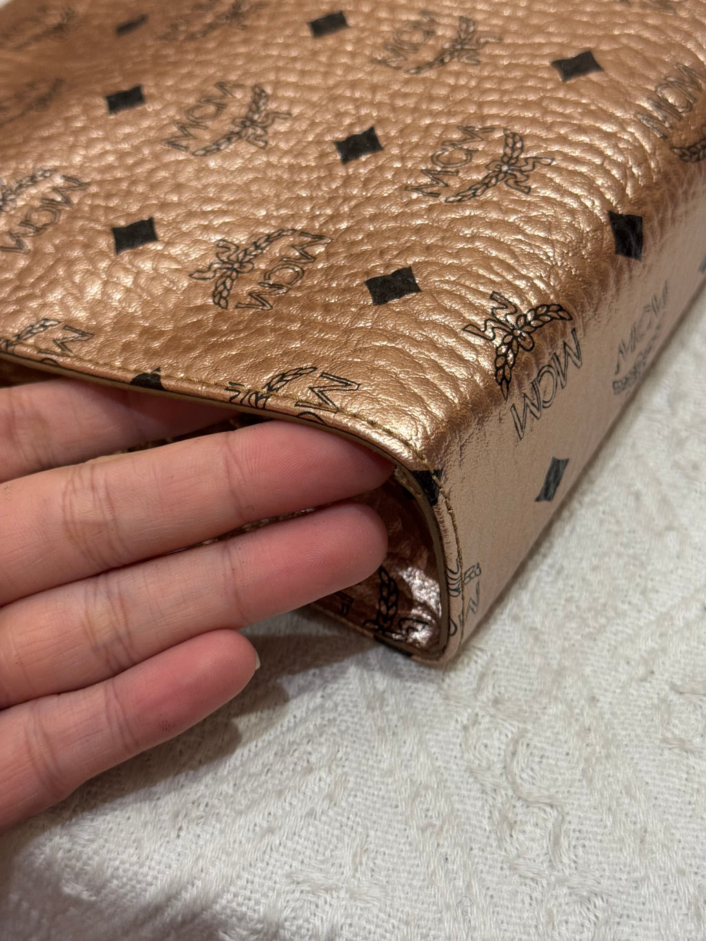 MCM Clutch Rose Gold