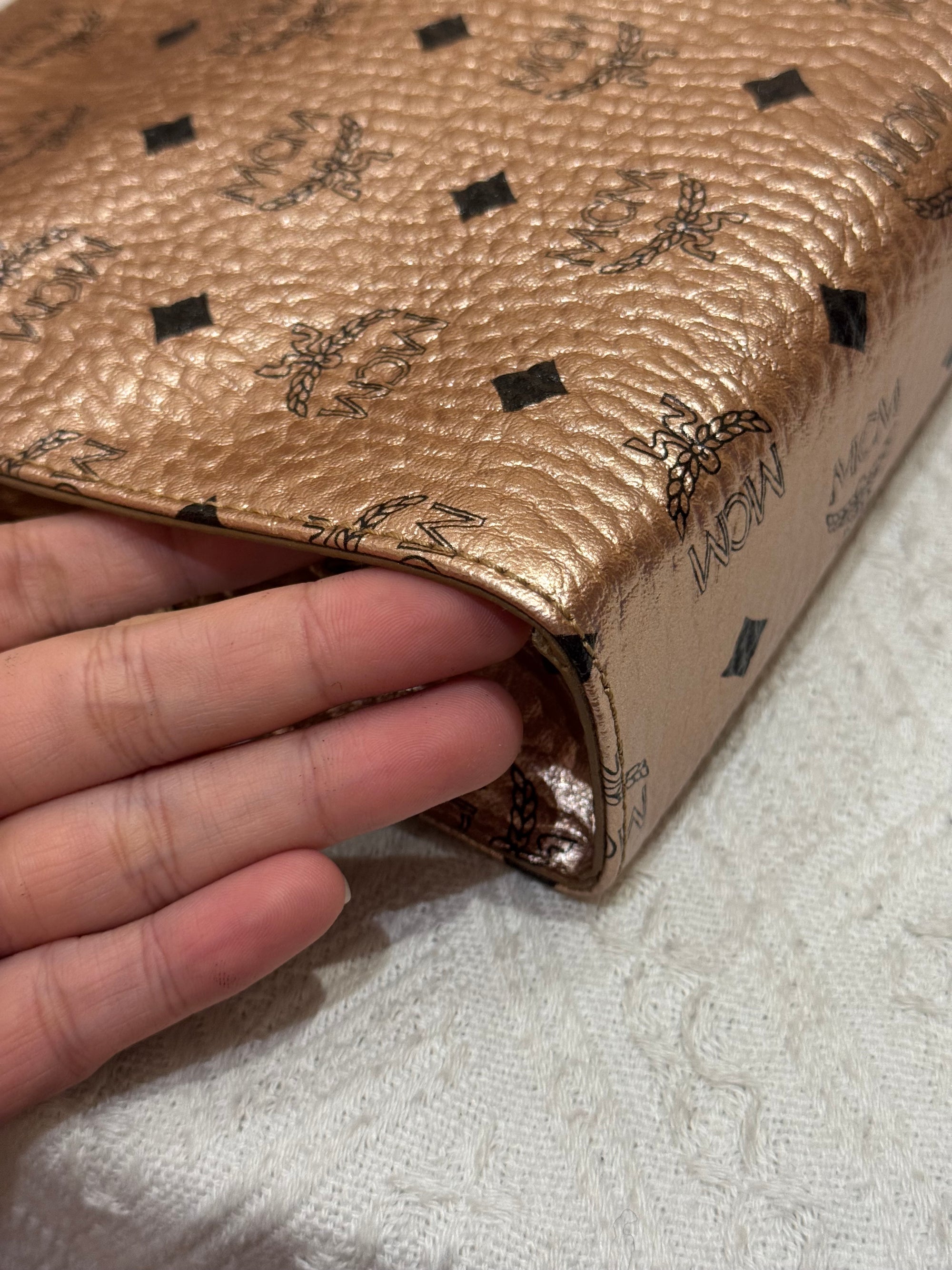 MCM Clutch Rose Gold