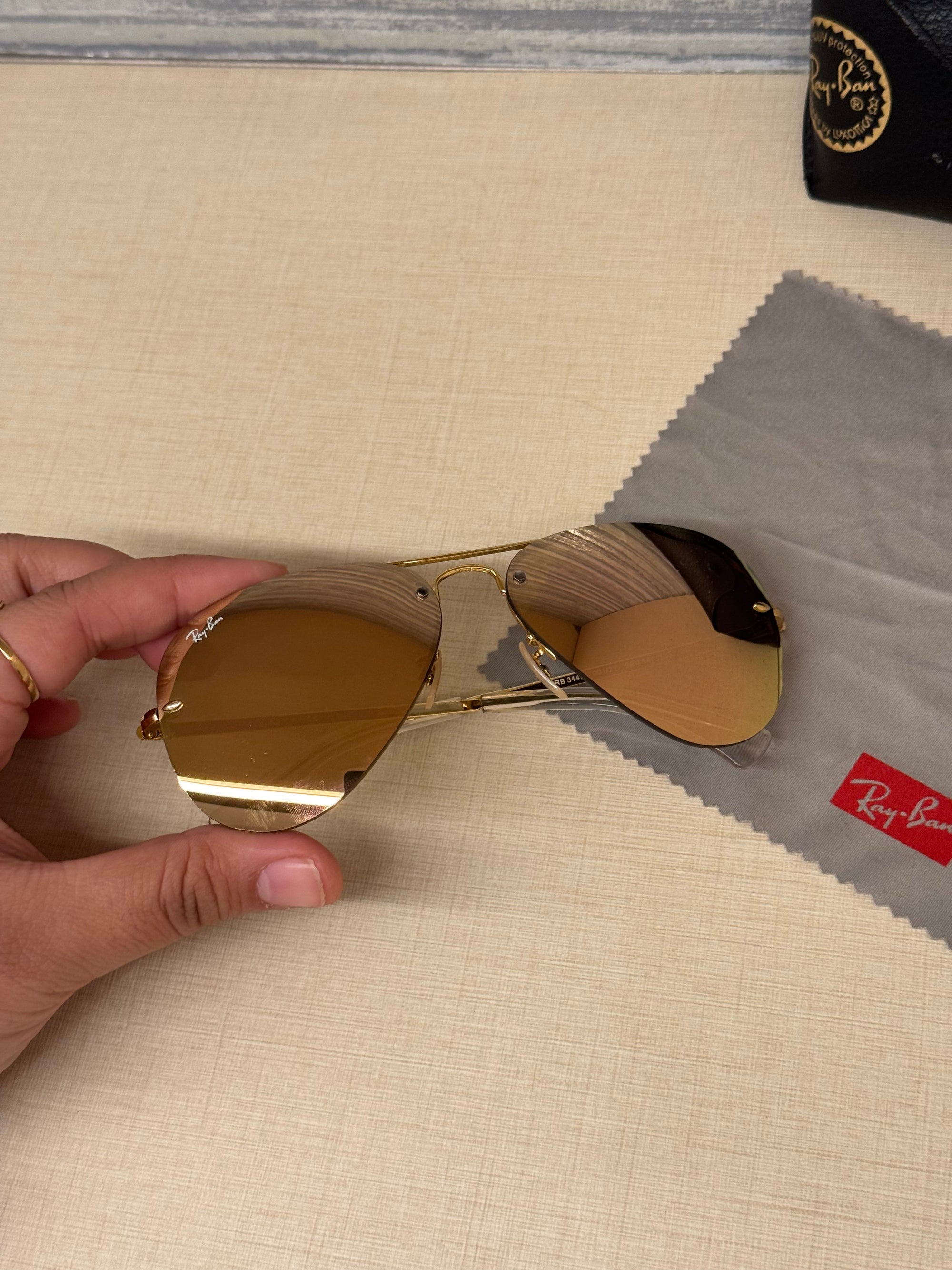Rayban Sunglasses Aviator Gold