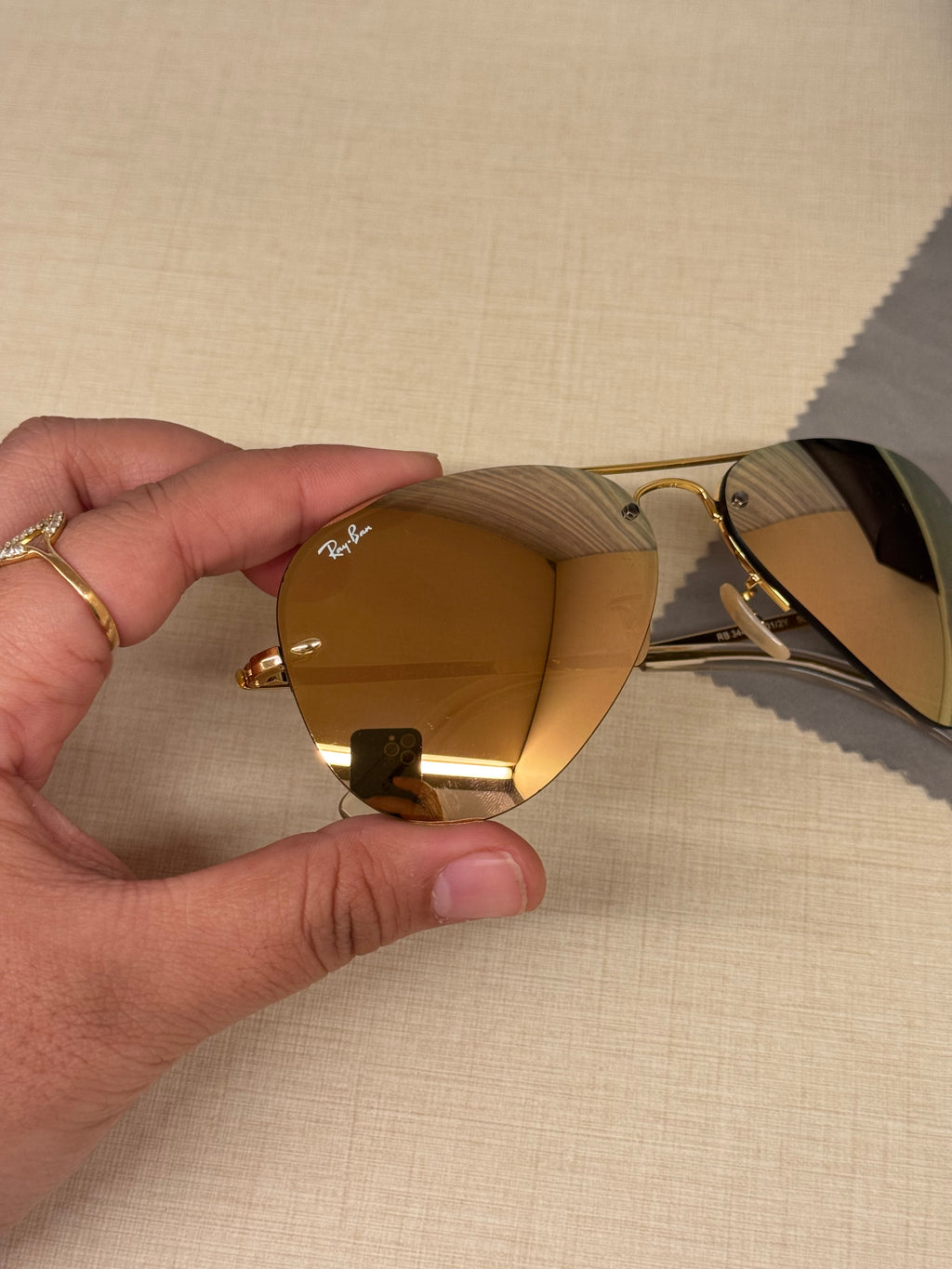 Rayban Sunglasses Aviator Gold