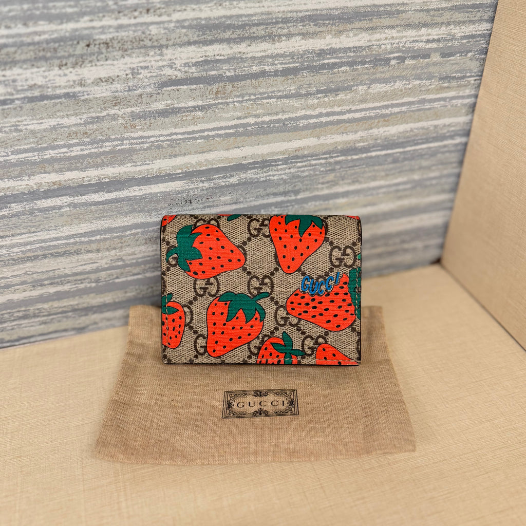 Gucci Compact Wallet Strawberry