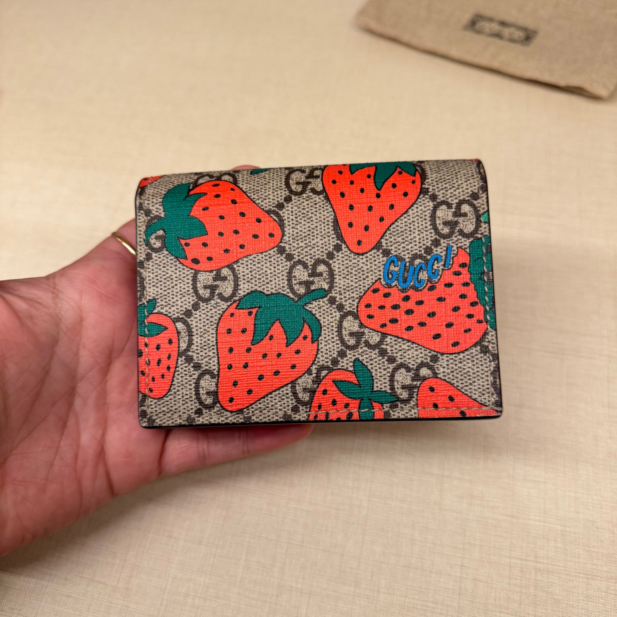 Gucci Compact Wallet Strawberry