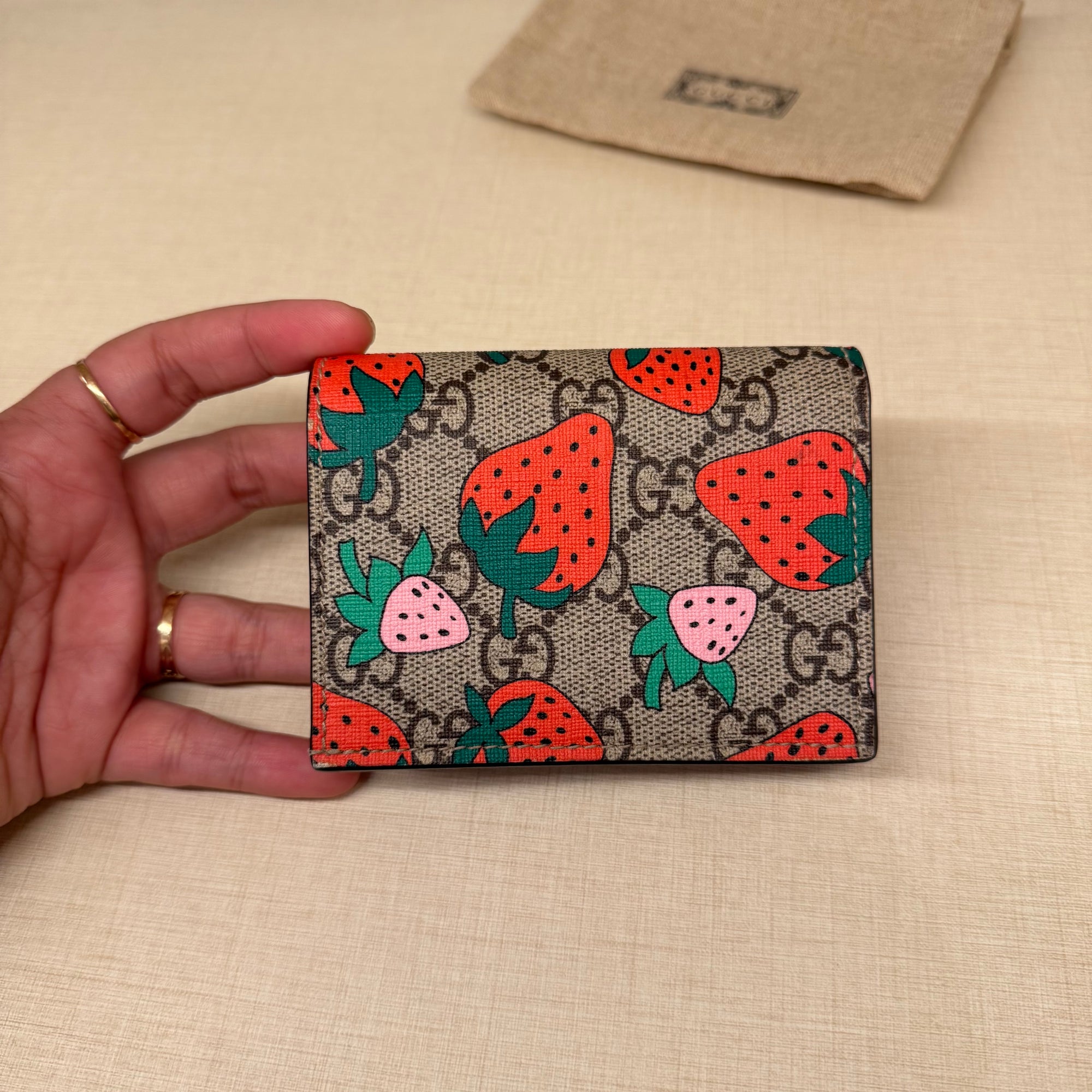 Gucci Compact Wallet Strawberry