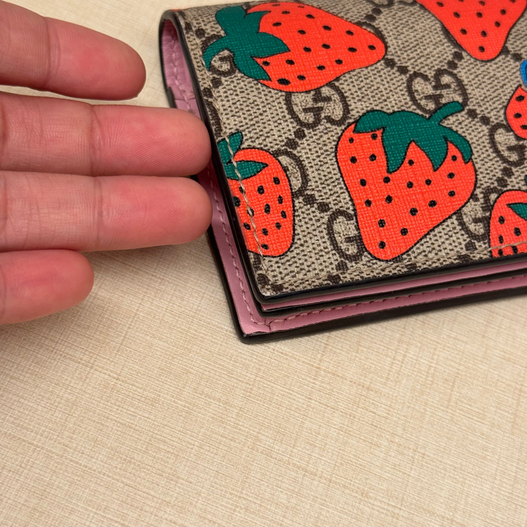 Gucci Compact Wallet Strawberry