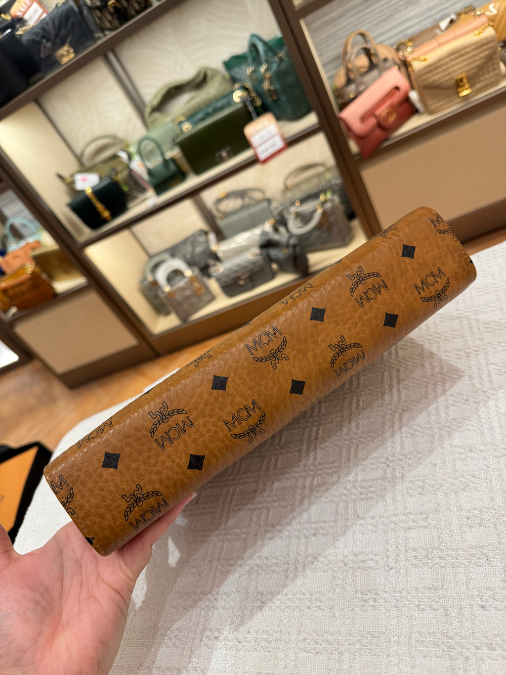 MCM Clutch Cognac