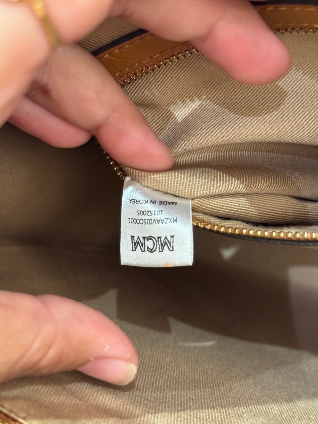 MCM Clutch Cognac