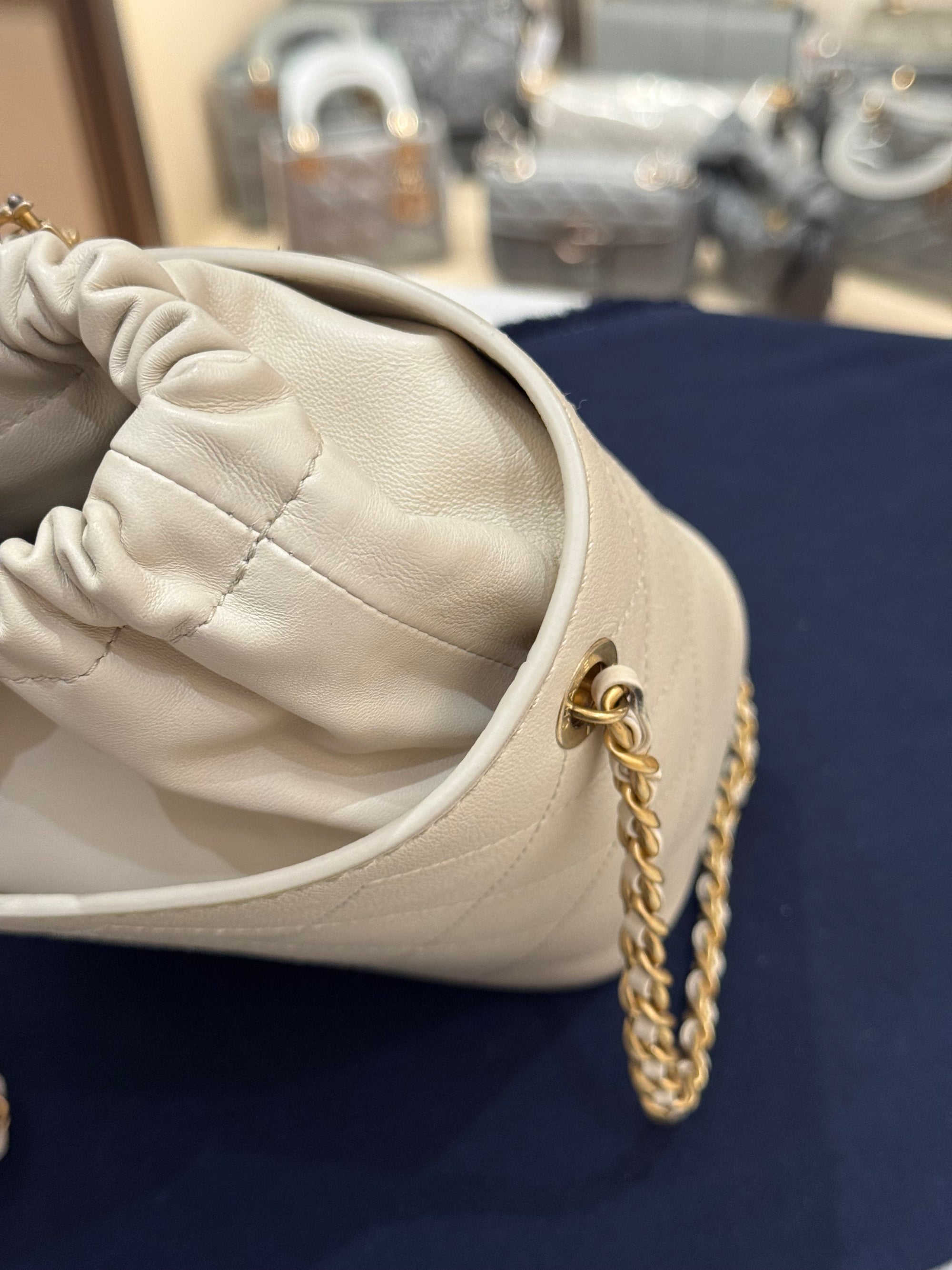 Chanel Drawstring Bucket Stitched