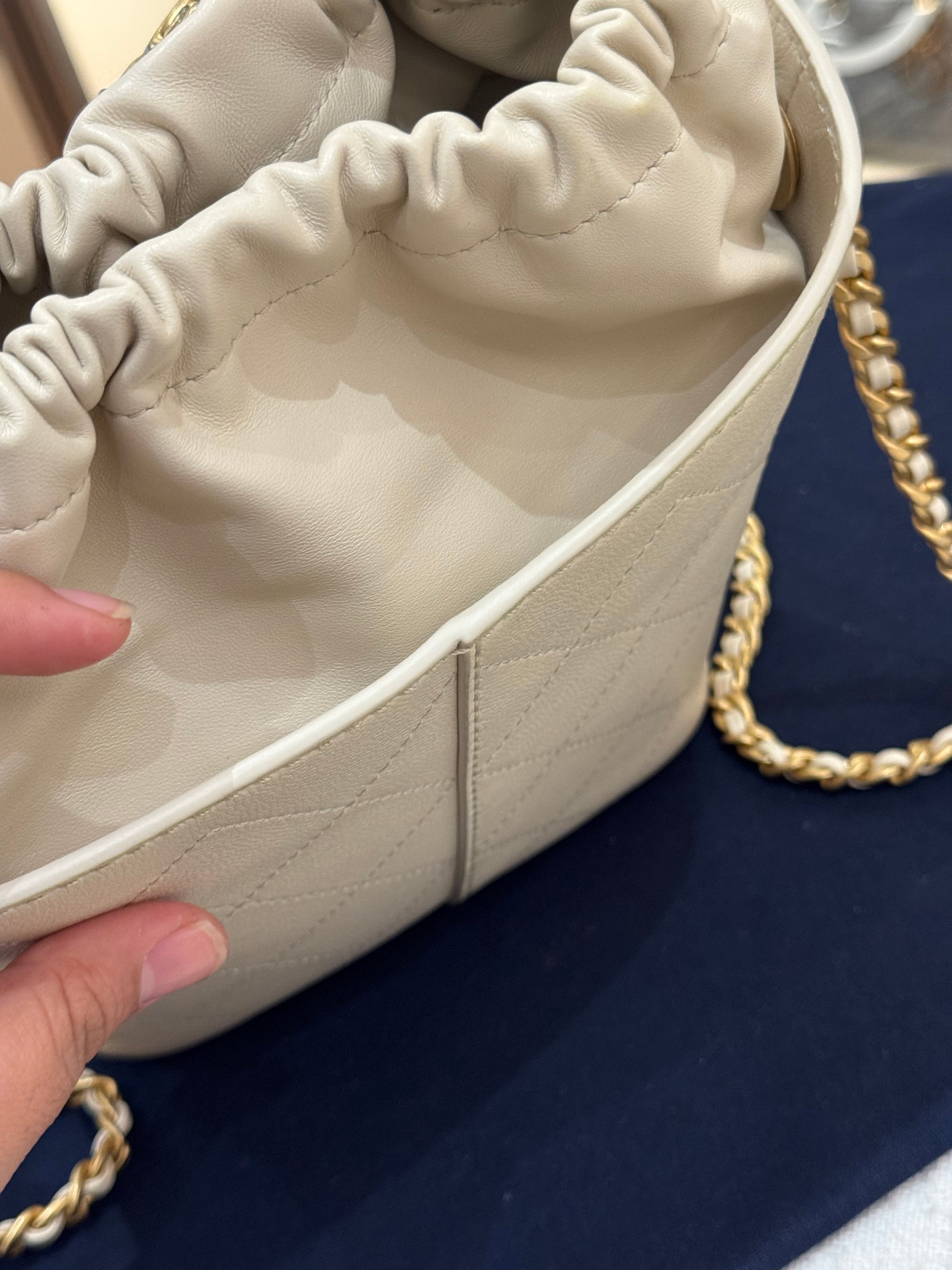 Chanel Drawstring Bucket Stitched