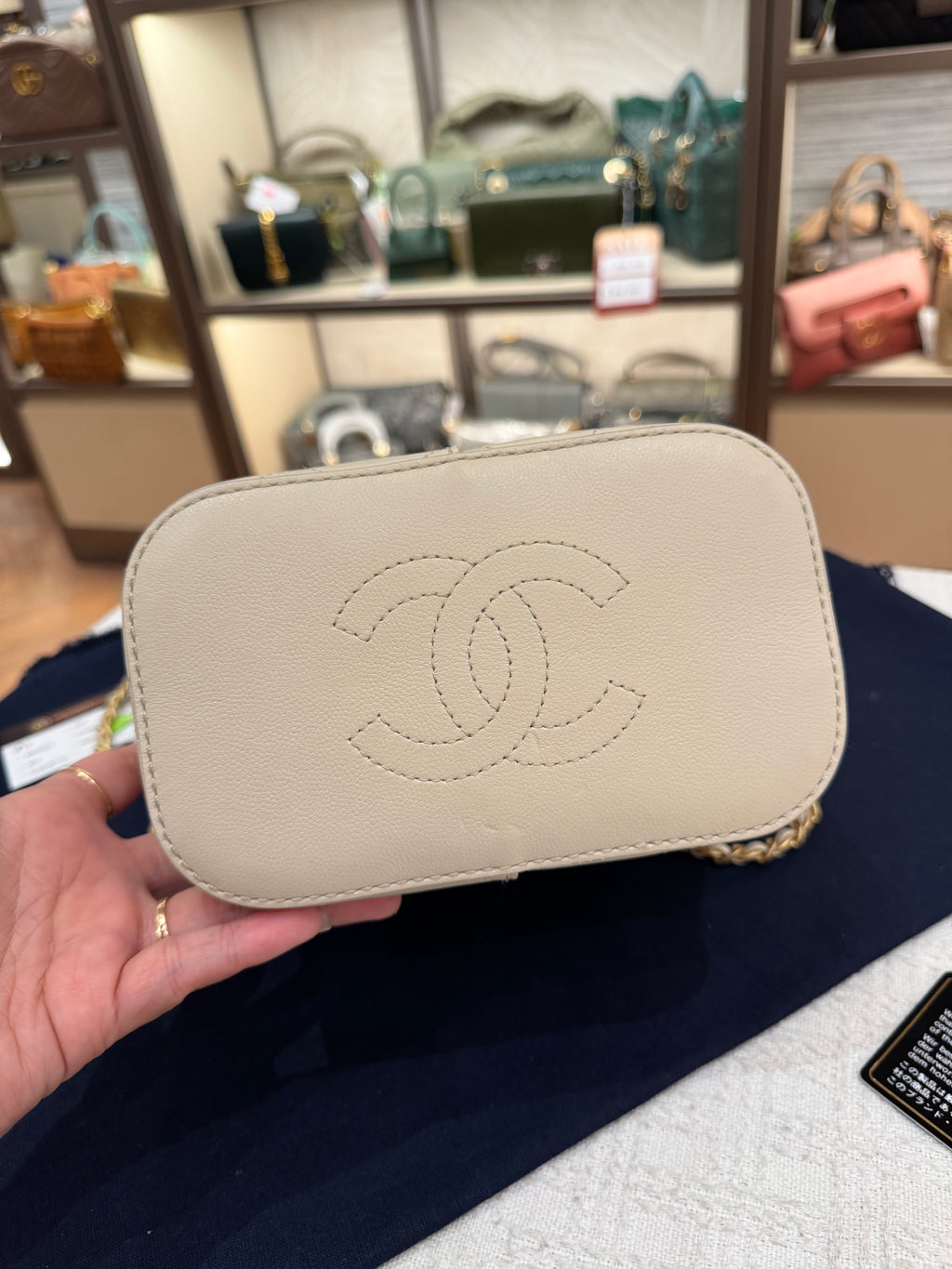 Chanel Drawstring Bucket Stitched