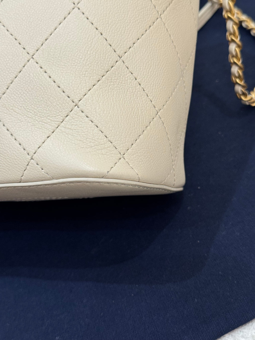 Chanel Drawstring Bucket Stitched