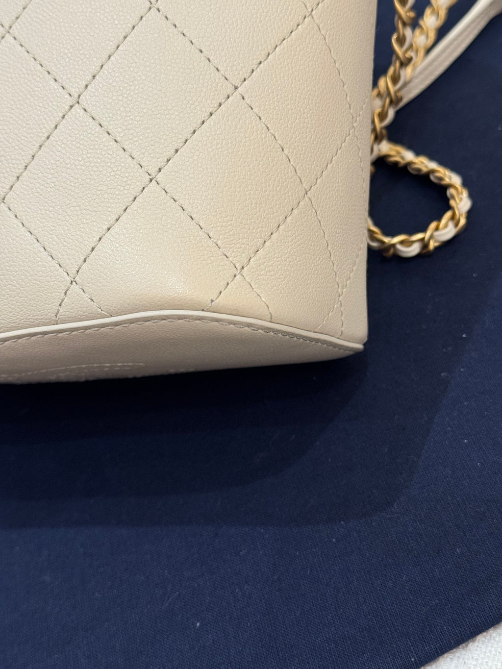 Chanel Drawstring Bucket Stitched