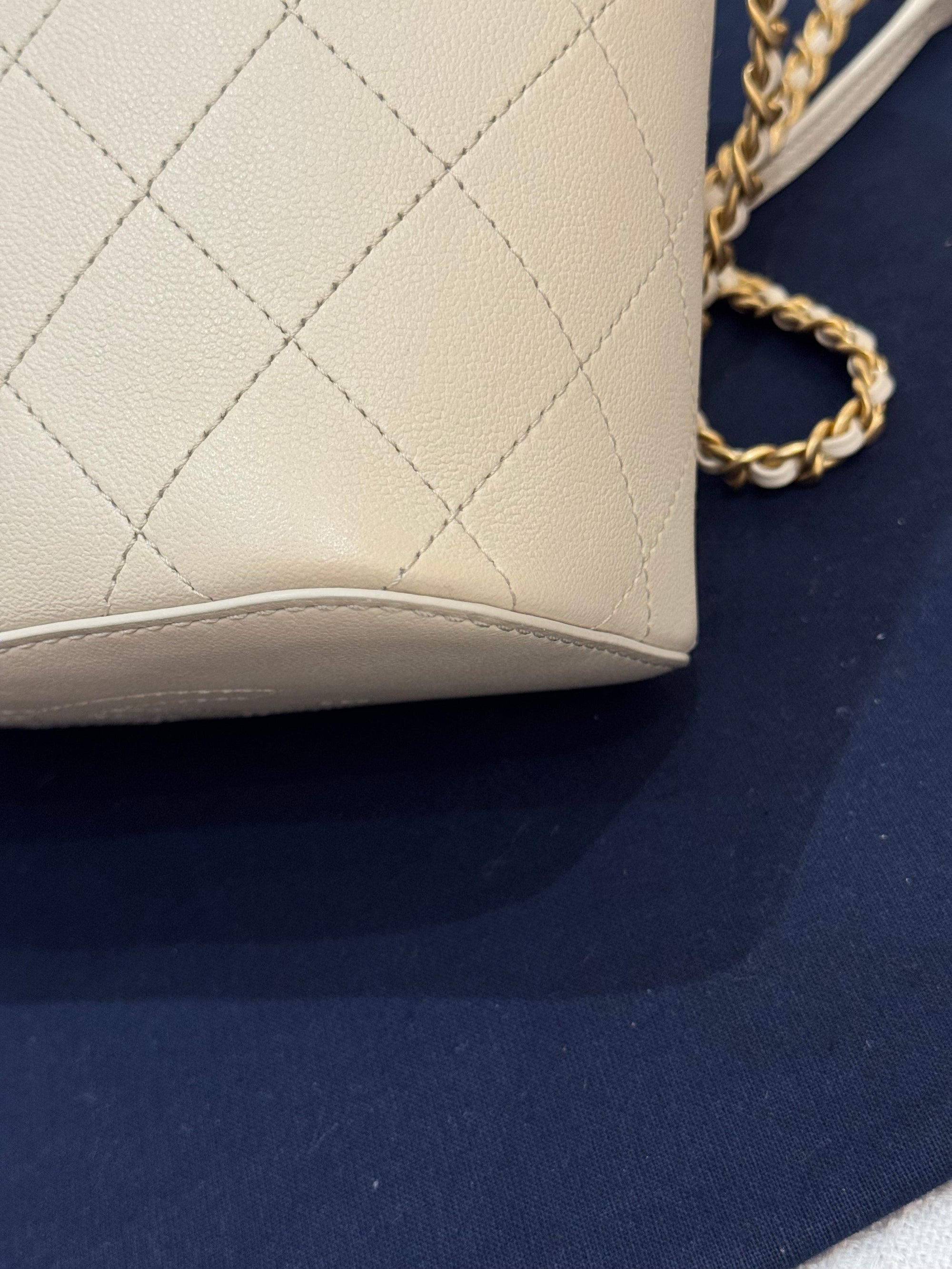 Chanel Drawstring Bucket Stitched