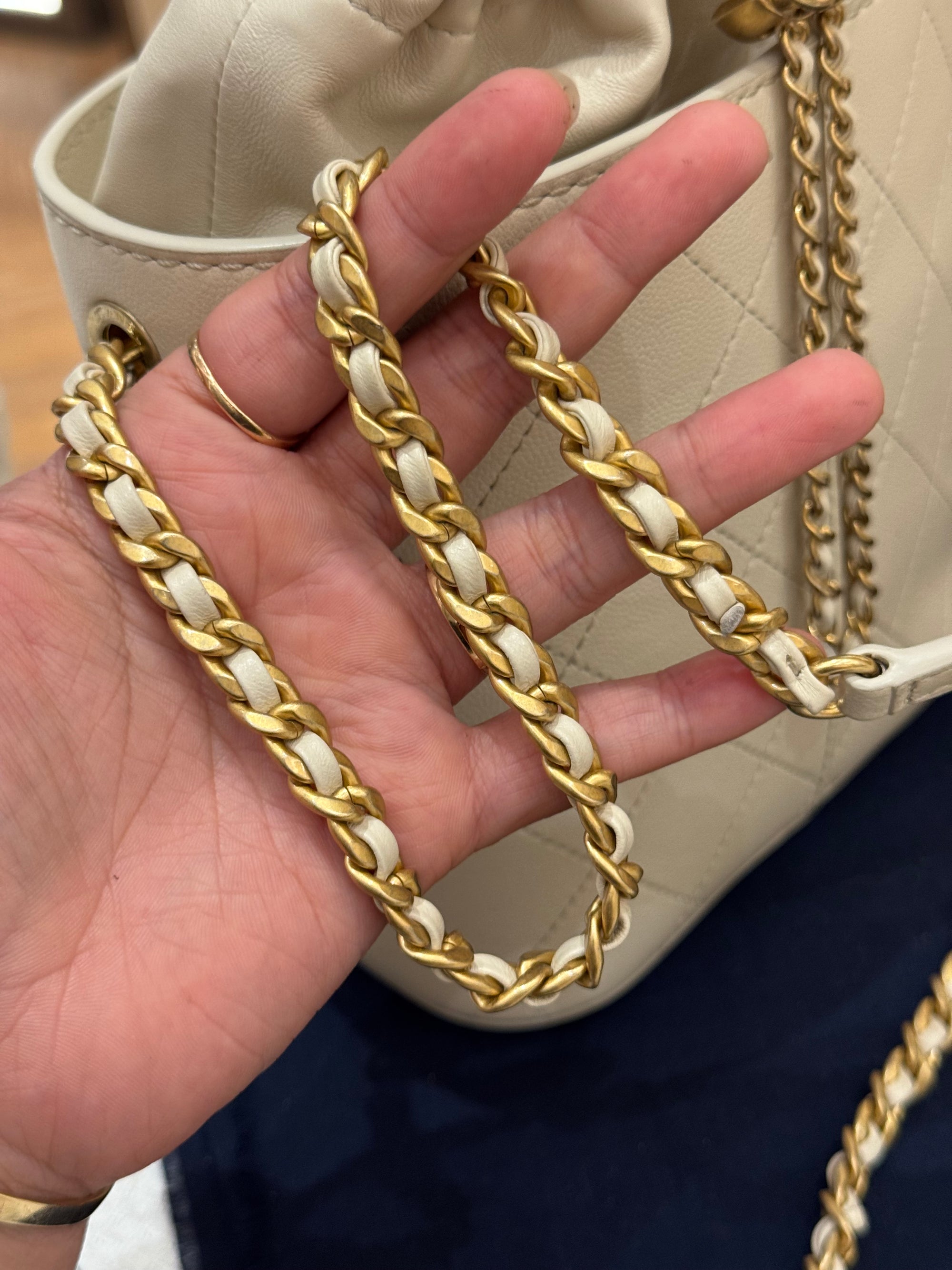 Chanel Drawstring Bucket Stitched