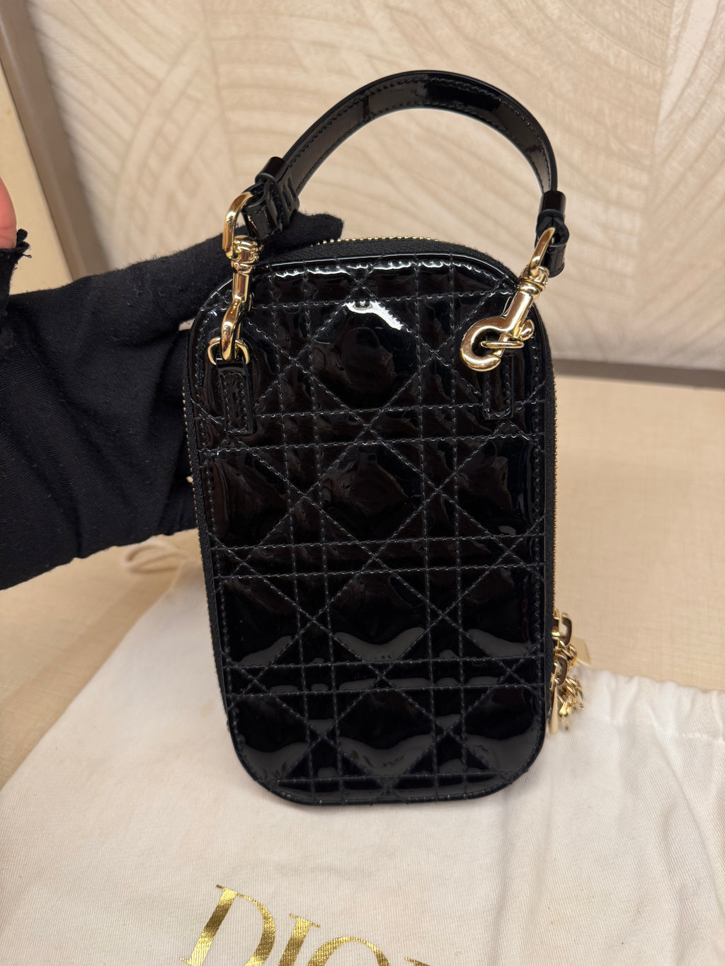 Dior Phone Holder Black