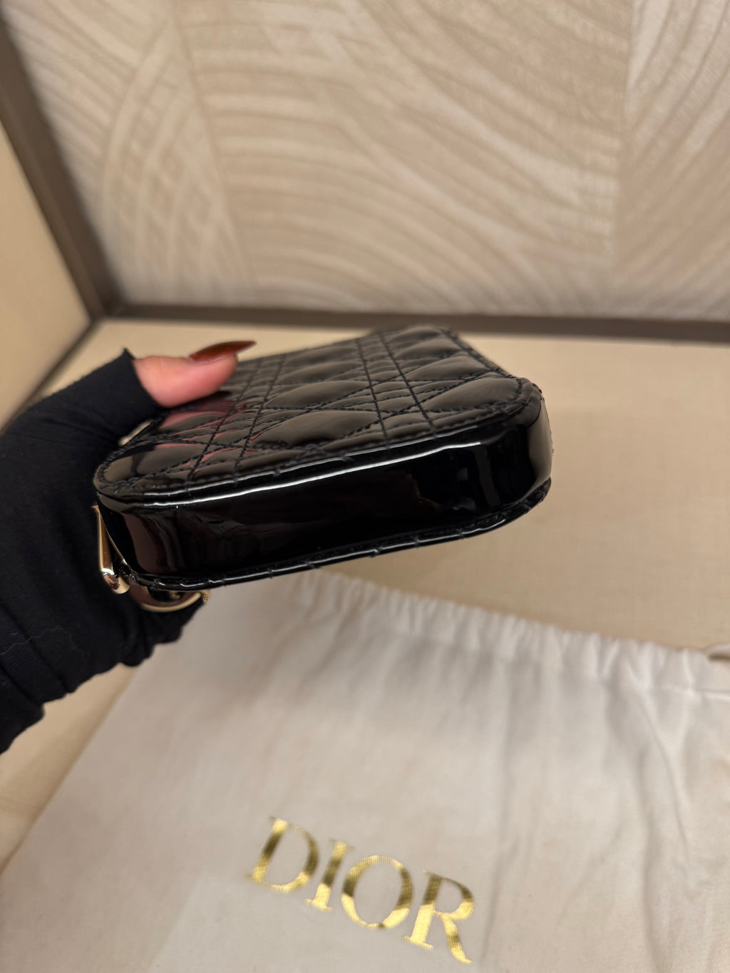 Dior Phone Holder Black