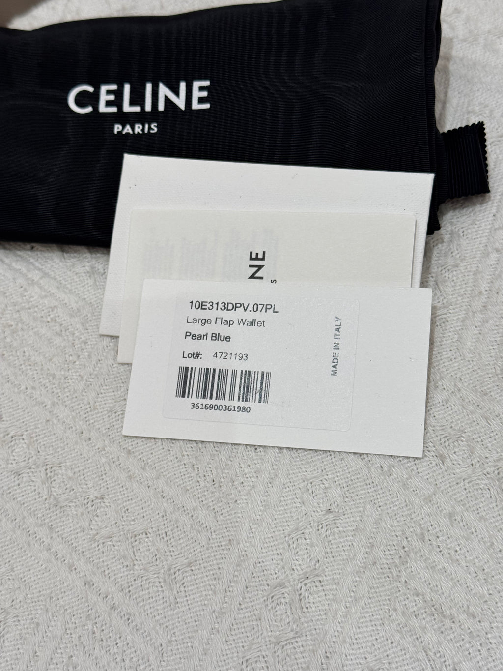 Celine Triomphe Long wallet Pearl Blue