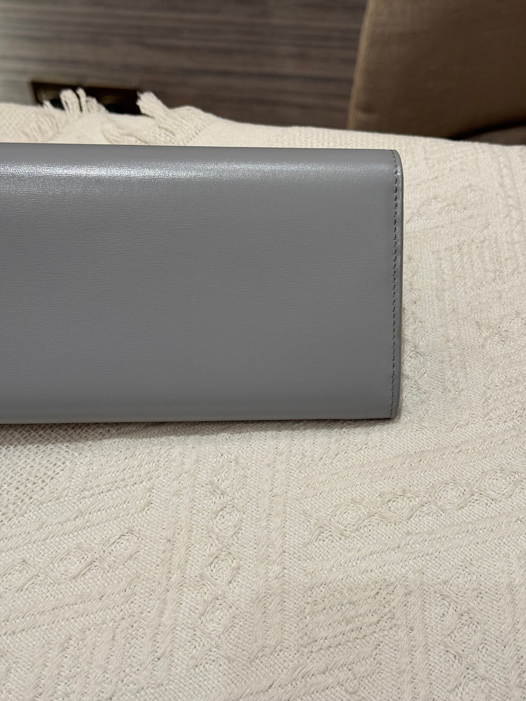 Celine Triomphe Long wallet Pearl Blue