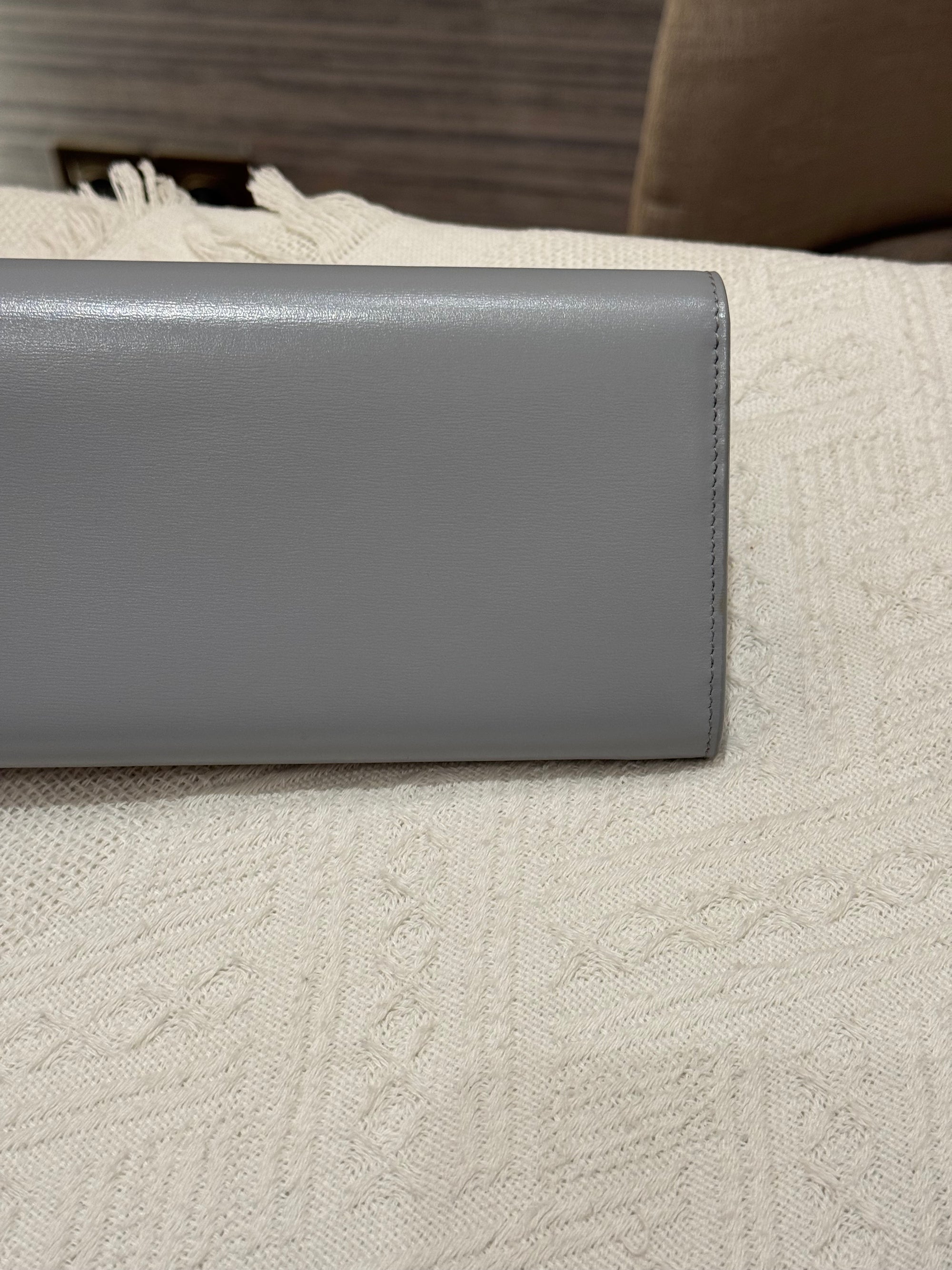 Celine Triomphe Long wallet Pearl Blue