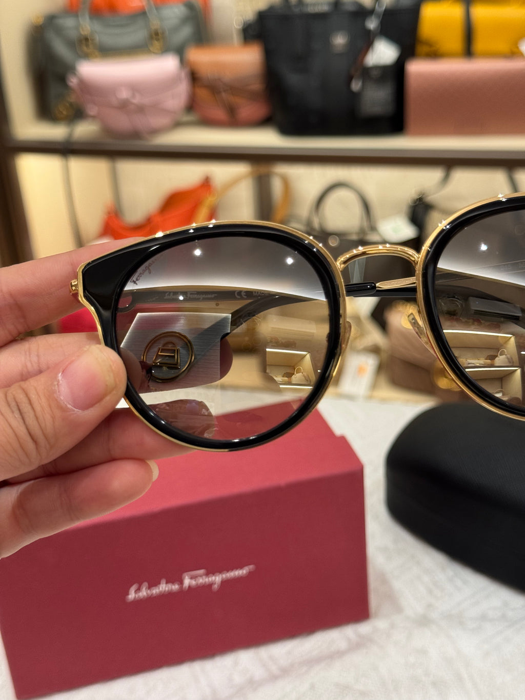 Salvatore Ferragamo Sunglasses Black Gold