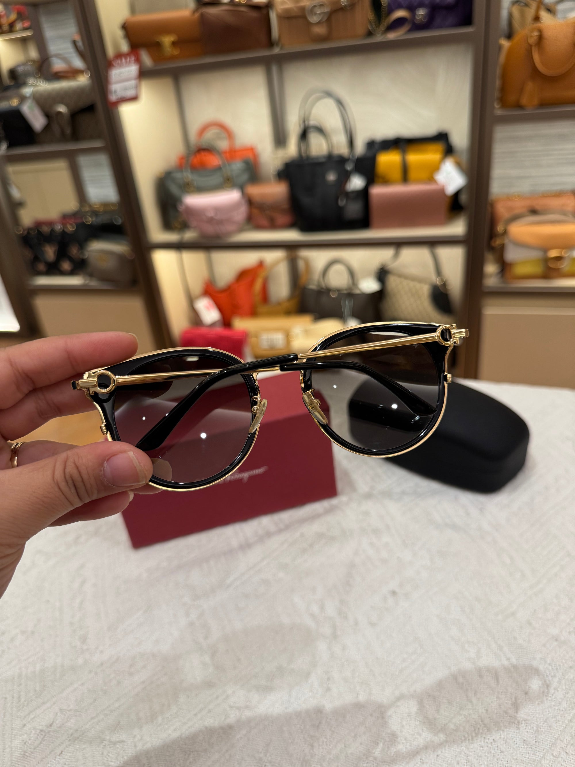 Salvatore Ferragamo Sunglasses Black Gold