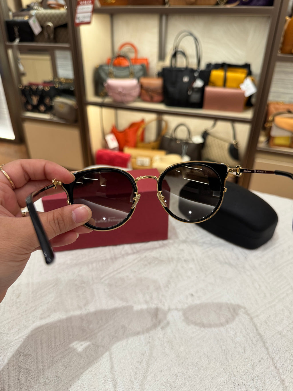 Salvatore Ferragamo Sunglasses Black Gold