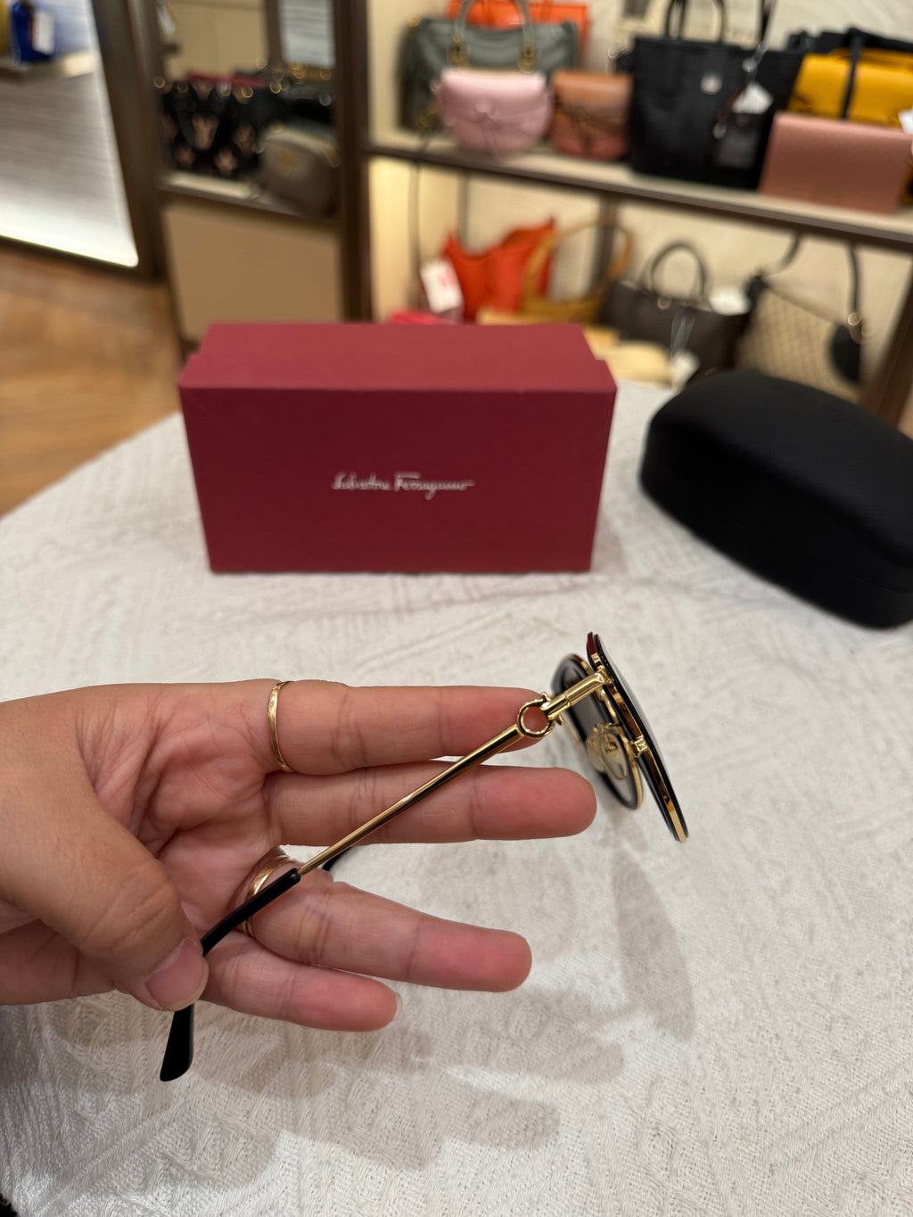 Salvatore Ferragamo Sunglasses Black Gold