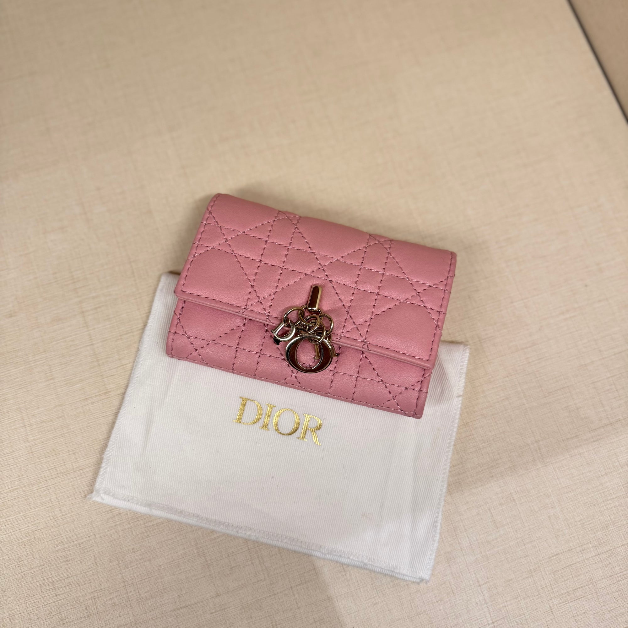 Dior Card Wallet Pink