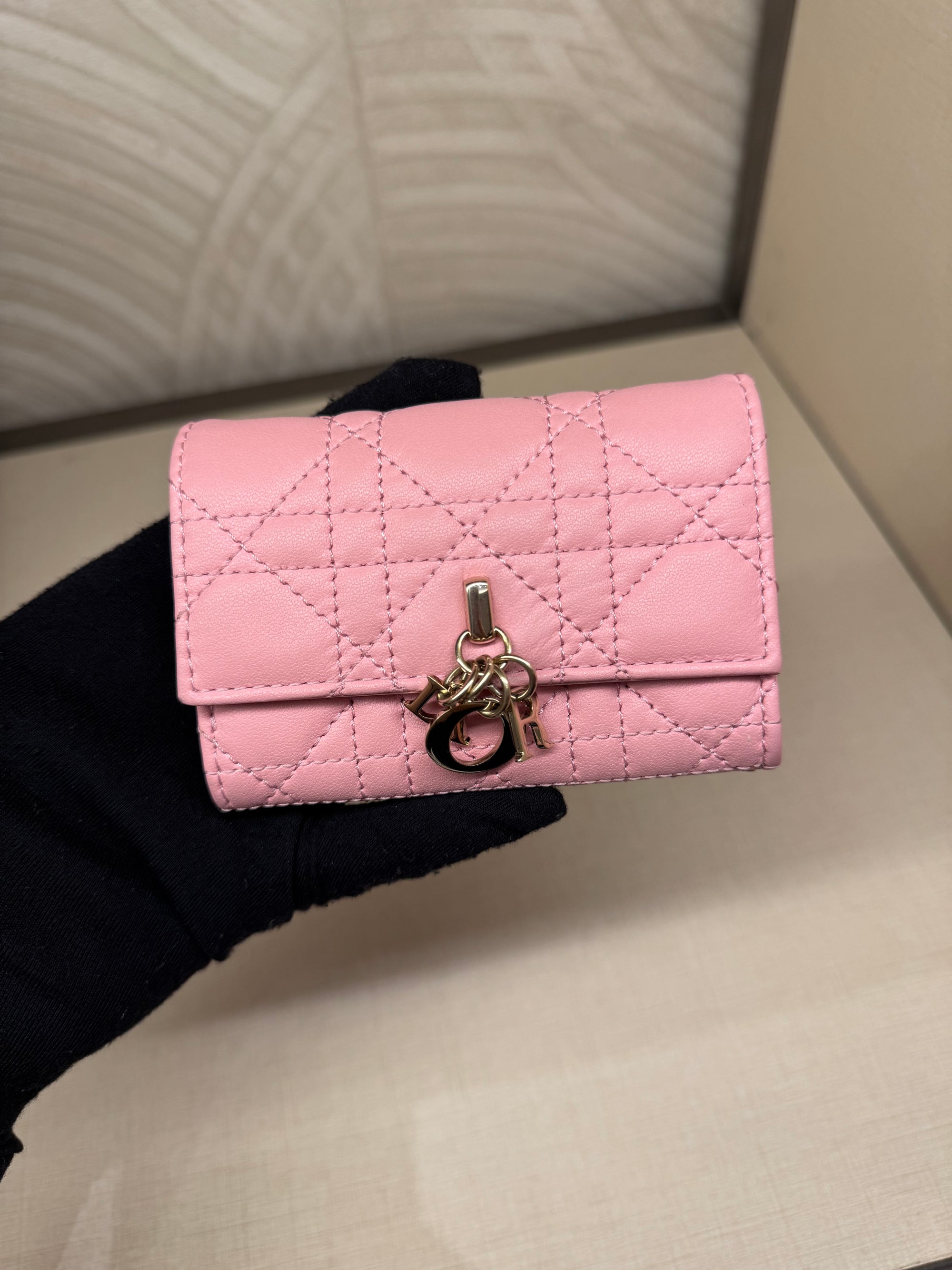Dior Card Wallet Pink