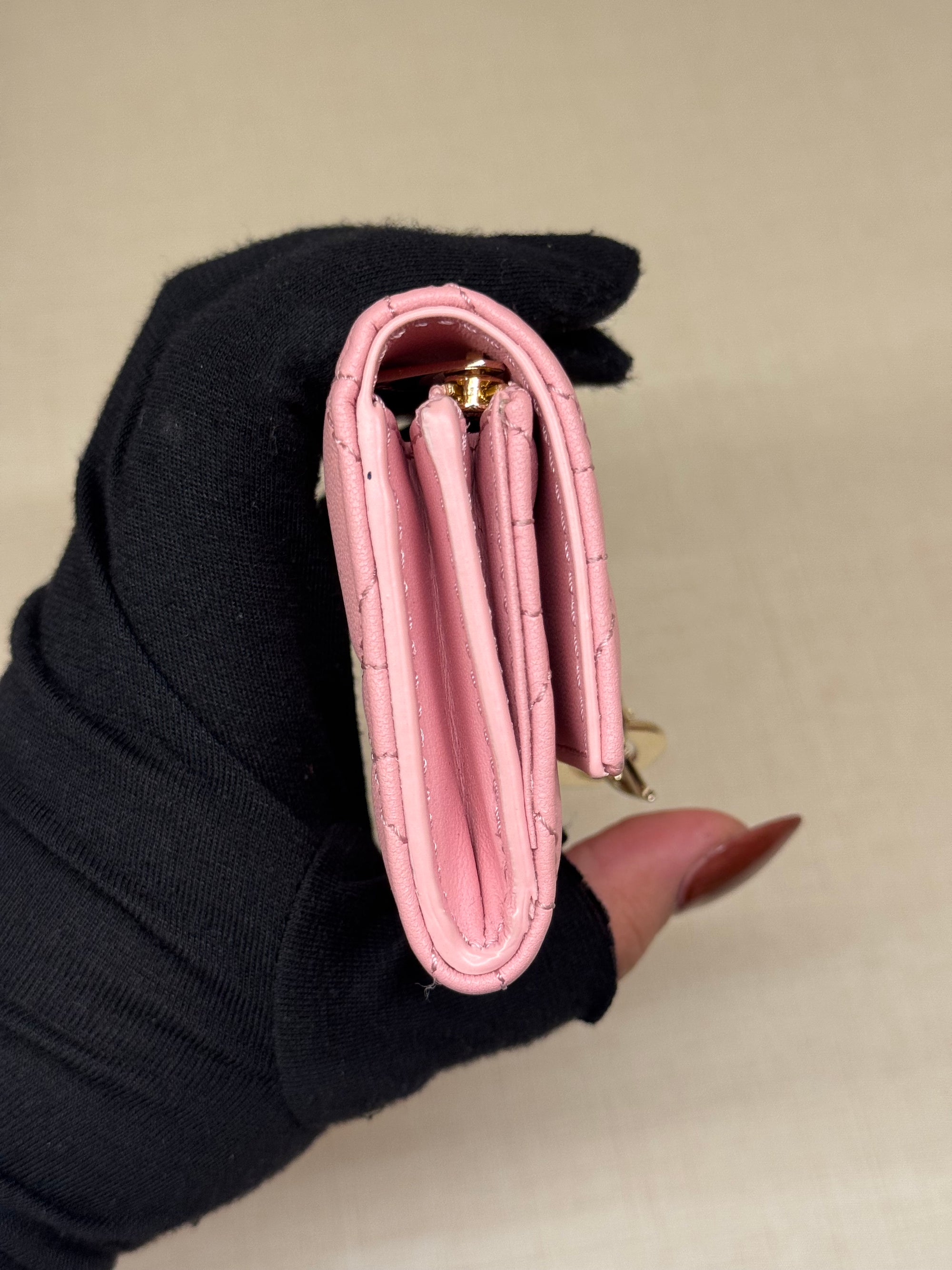 Dior Card Wallet Pink