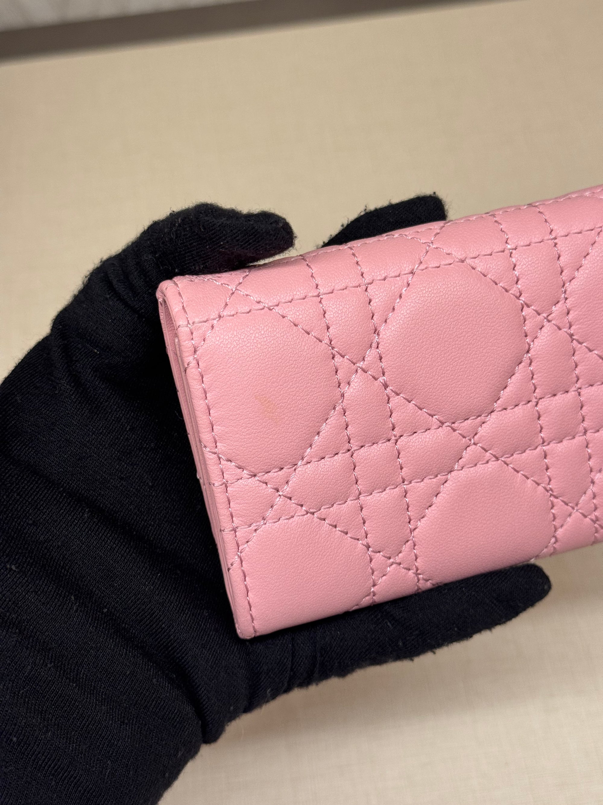 Dior Card Wallet Pink