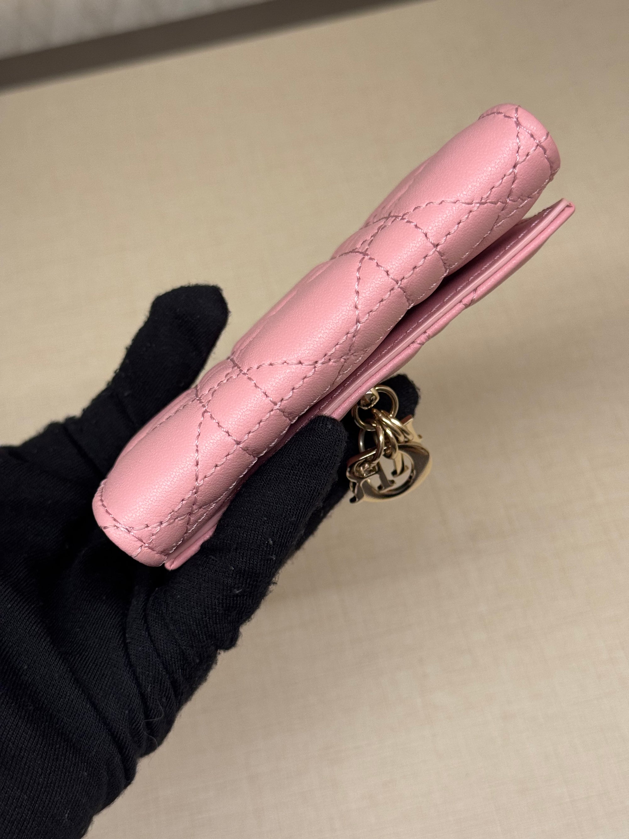 Dior Card Wallet Pink