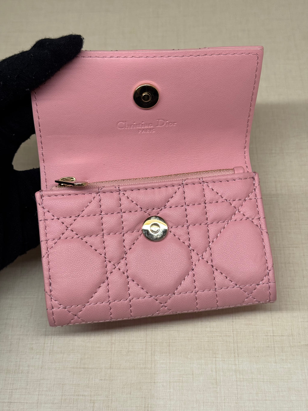 Dior Card Wallet Pink