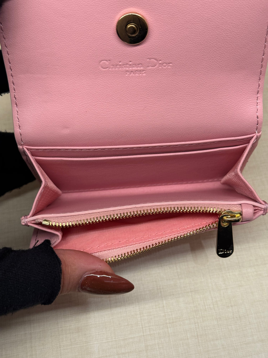 Dior Card Wallet Pink