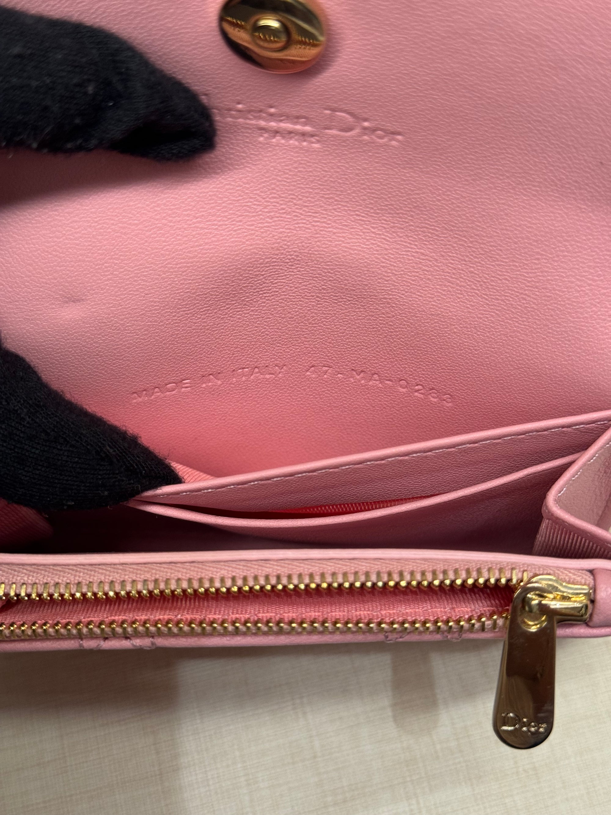 Dior Card Wallet Pink