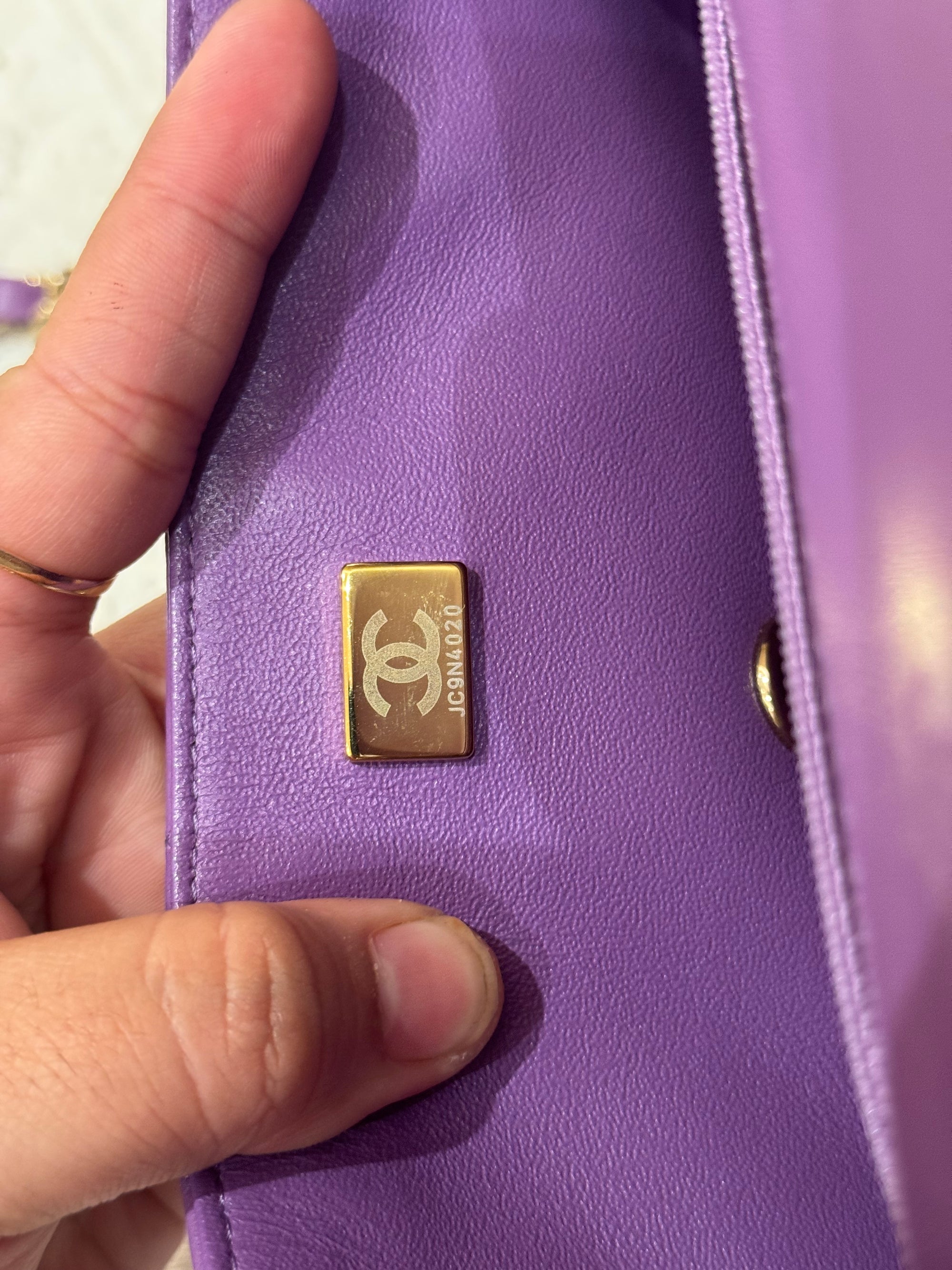 Chanel Mini Rectangle Flap Purple