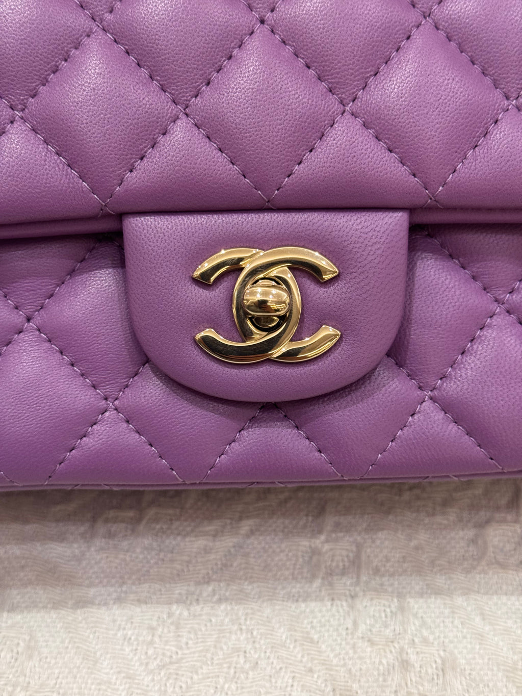 Chanel Mini Rectangle Flap Purple
