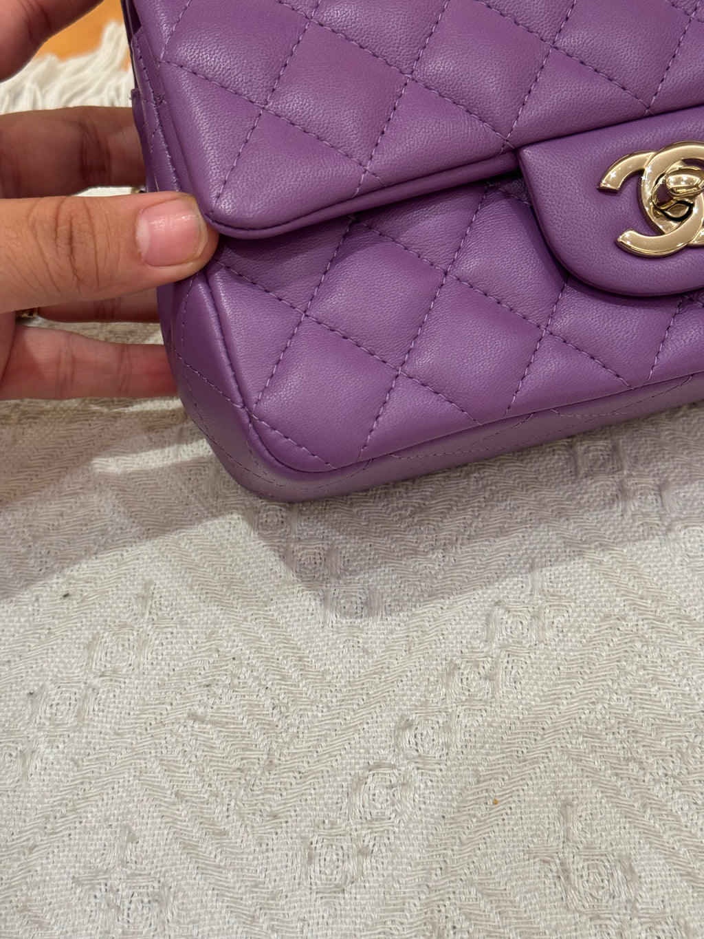 Chanel Mini Rectangle Flap Purple