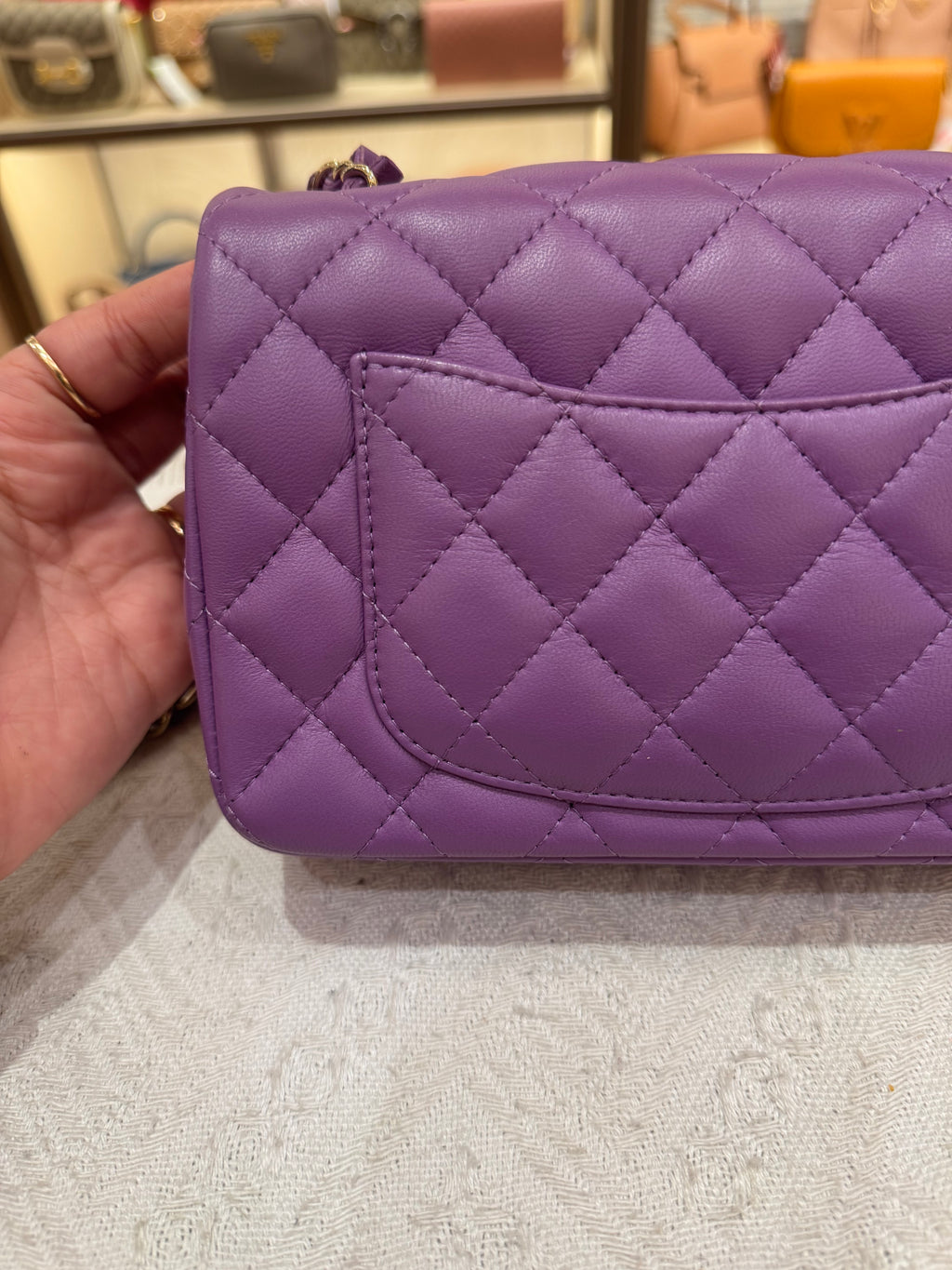 Chanel Mini Rectangle Flap Purple