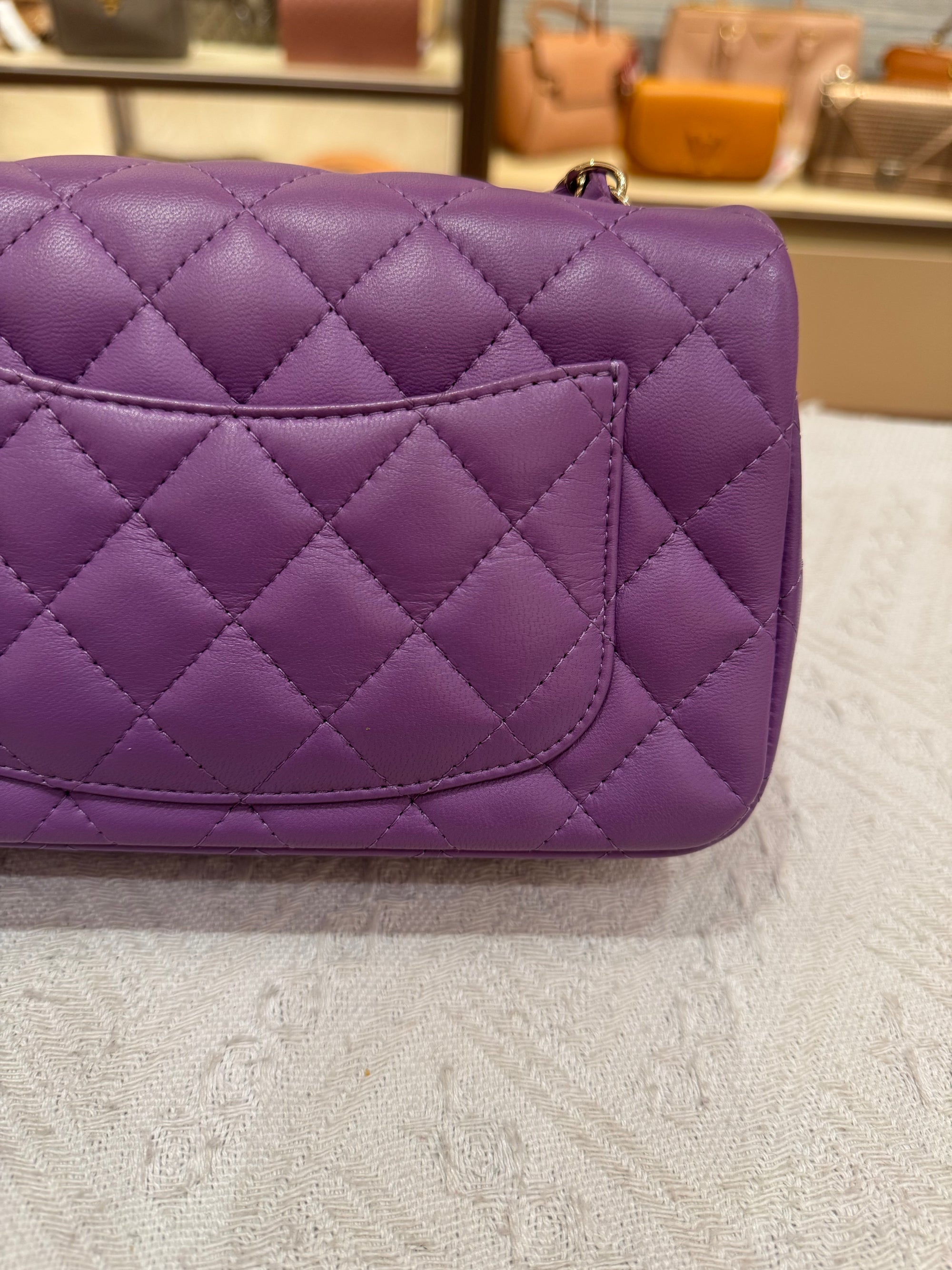 Chanel Mini Rectangle Flap Purple