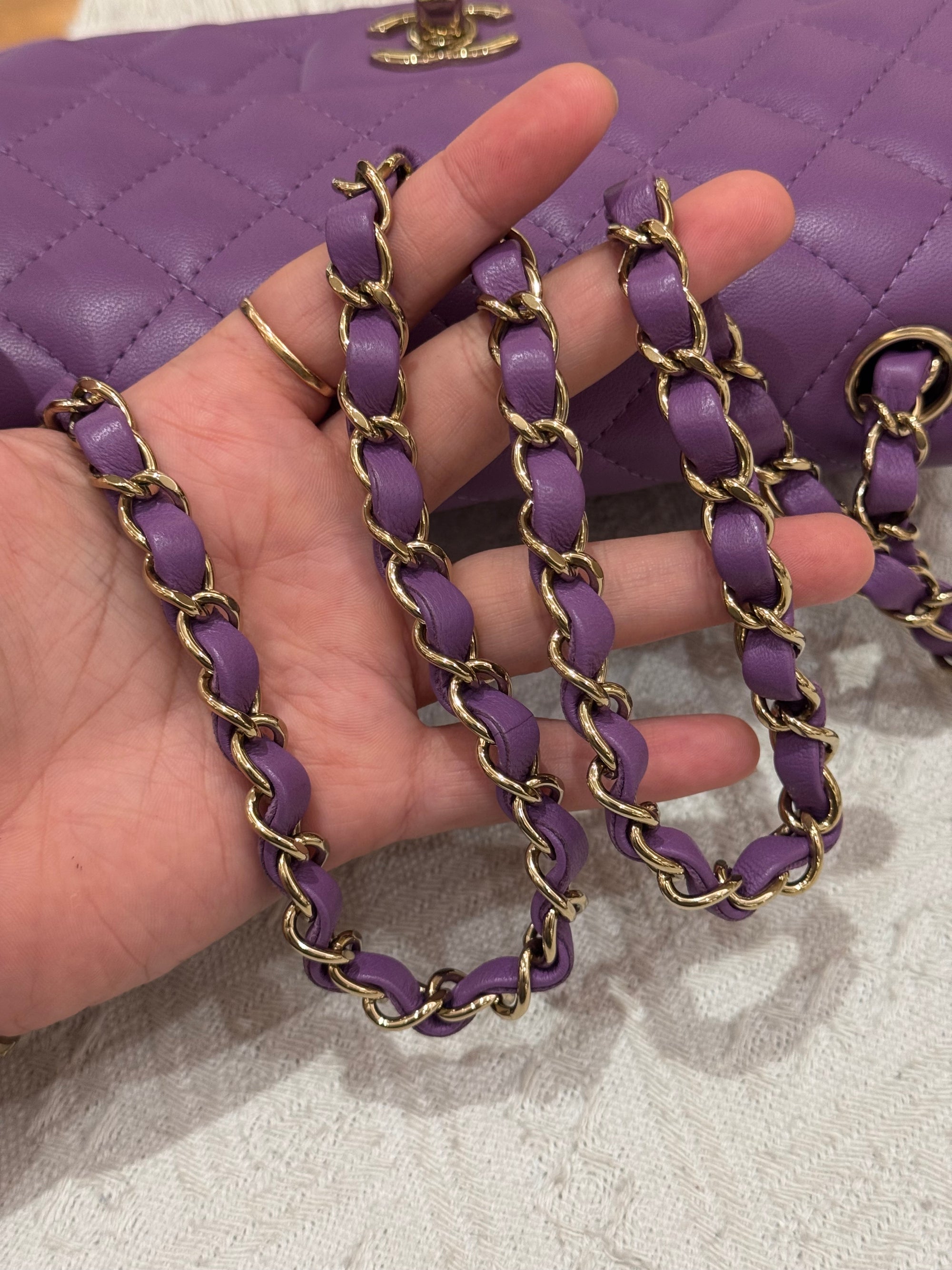 Chanel Mini Rectangle Flap Purple