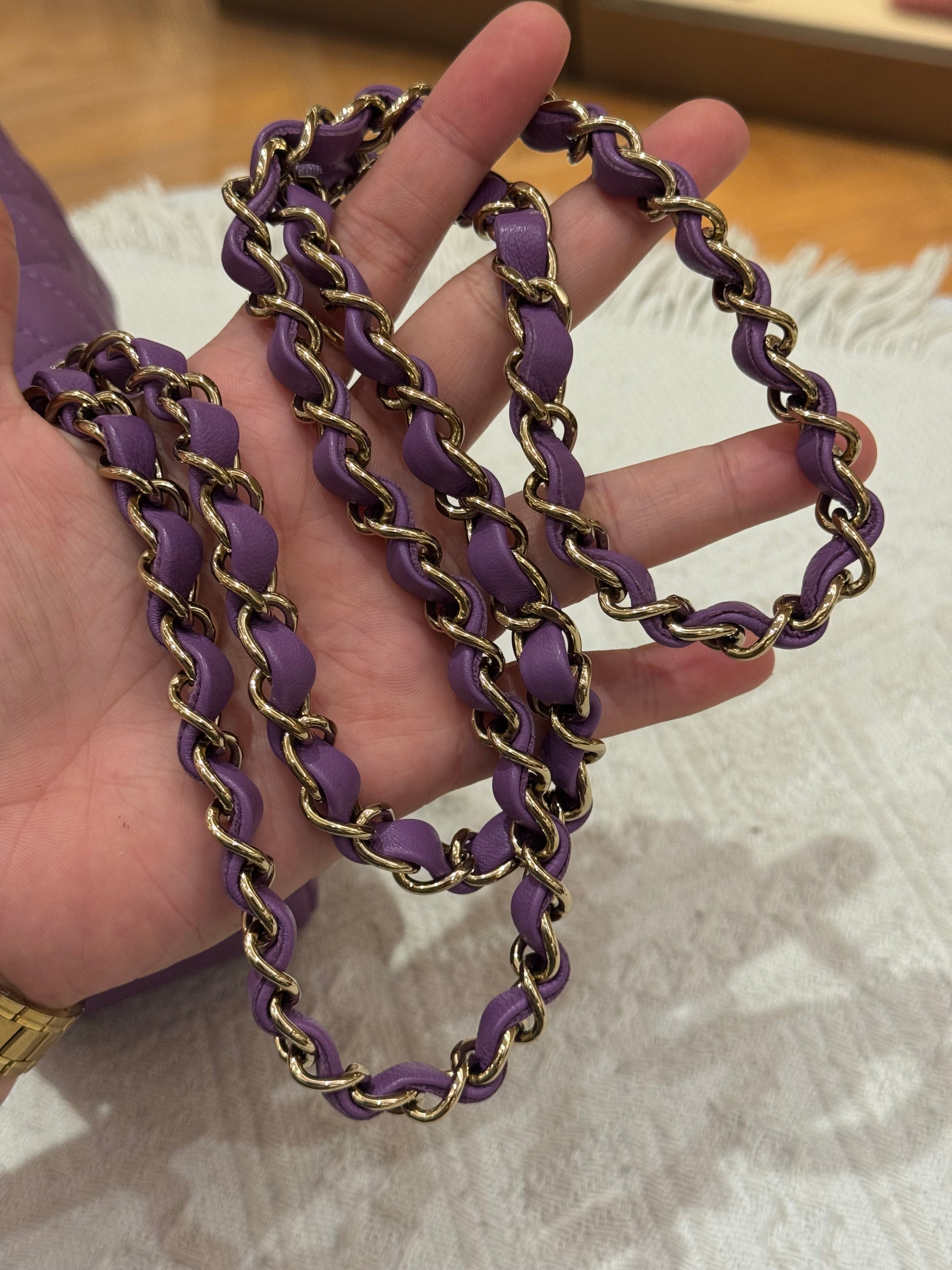 Chanel Mini Rectangle Flap Purple