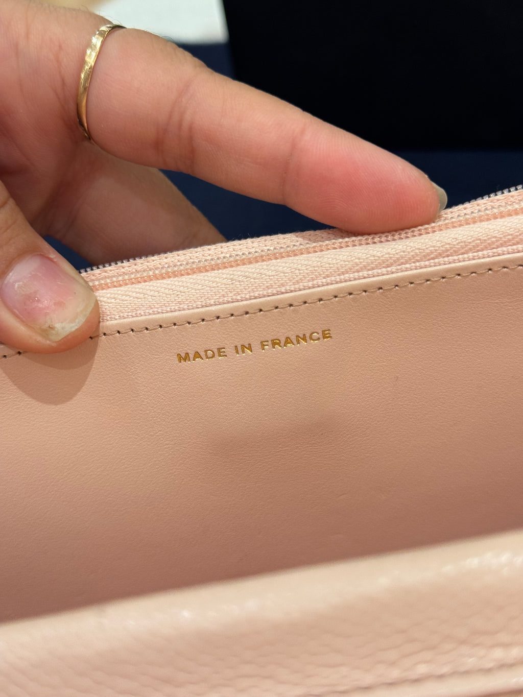 Chanel Classic Wallet On Chain Caviar Light Pink