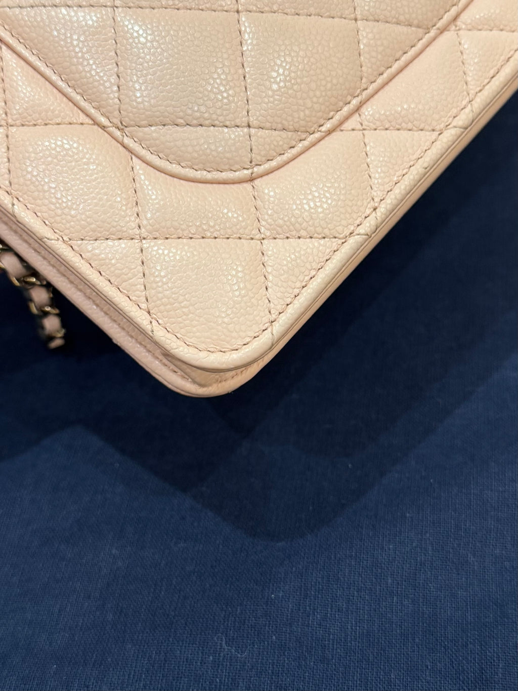Chanel Classic Wallet On Chain Caviar Light Pink