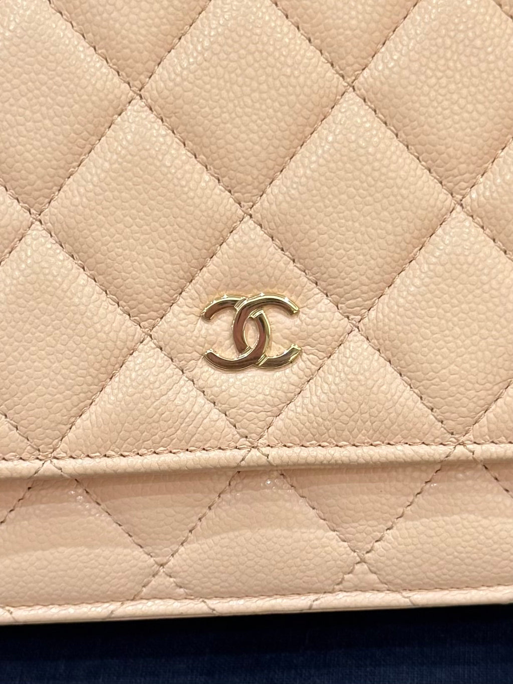 Chanel Classic Wallet On Chain Caviar Light Pink