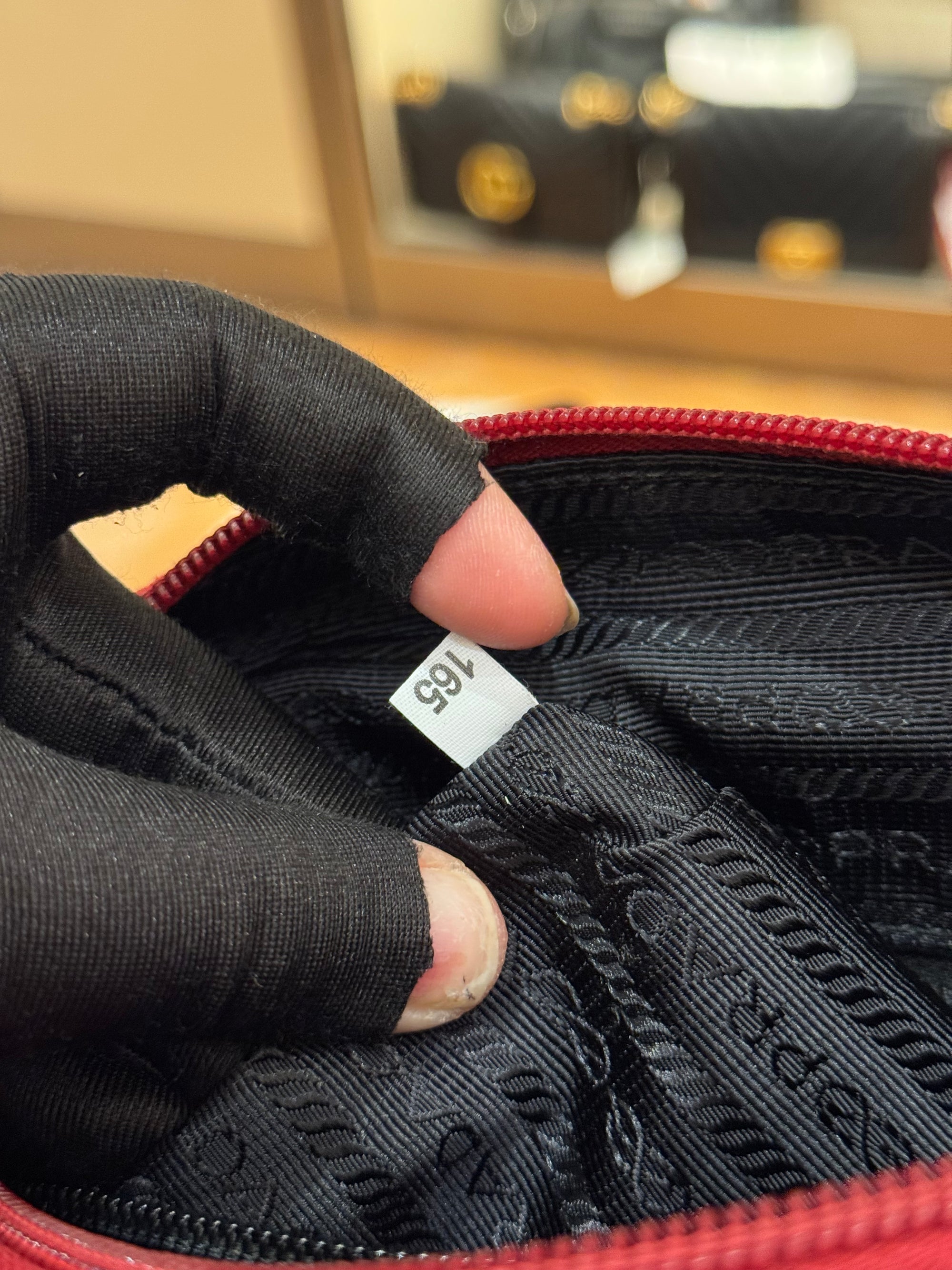 Prada Sling Nylon Red Black