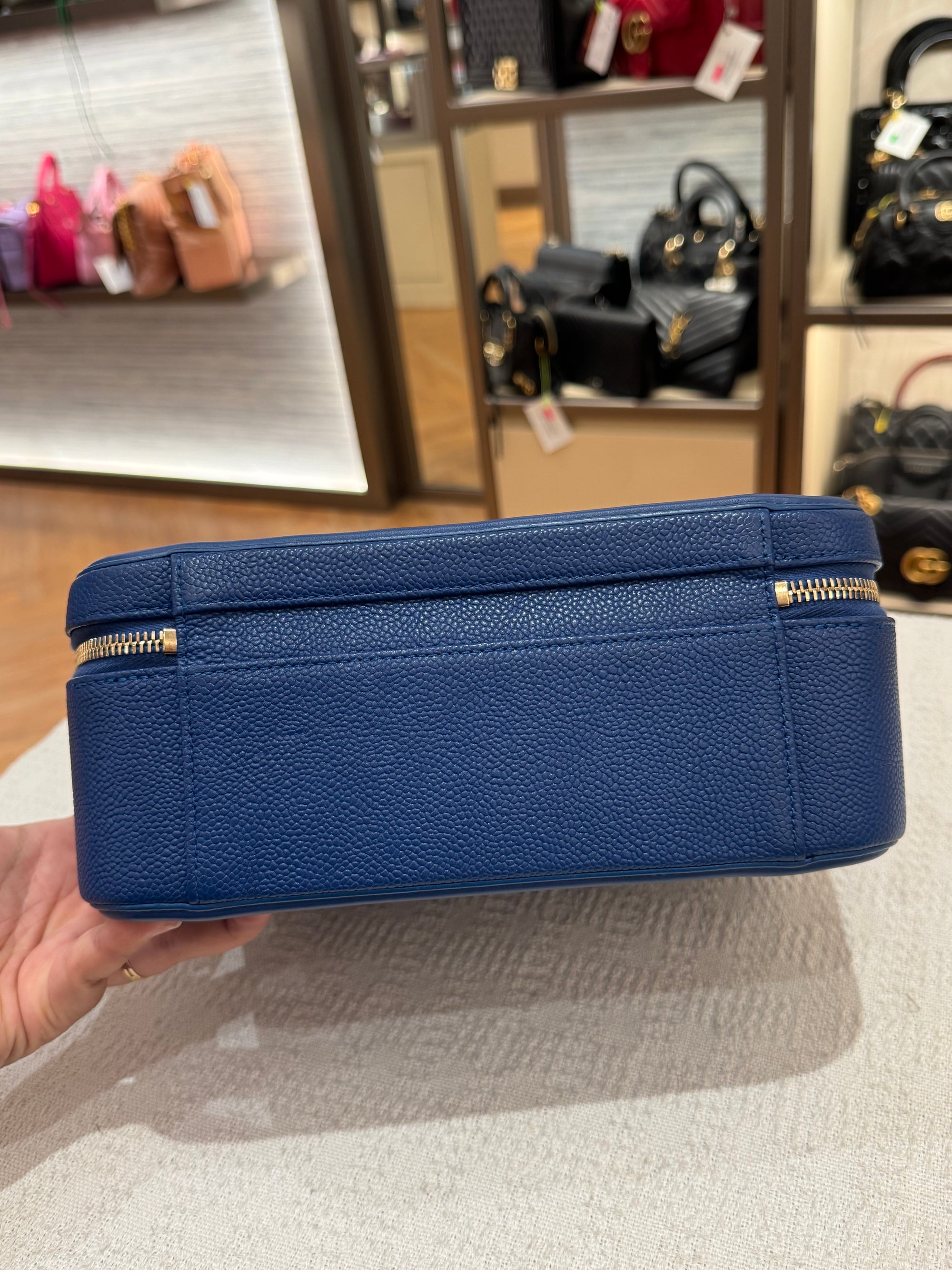 Chanel Filigree Vanity Caviar Blue