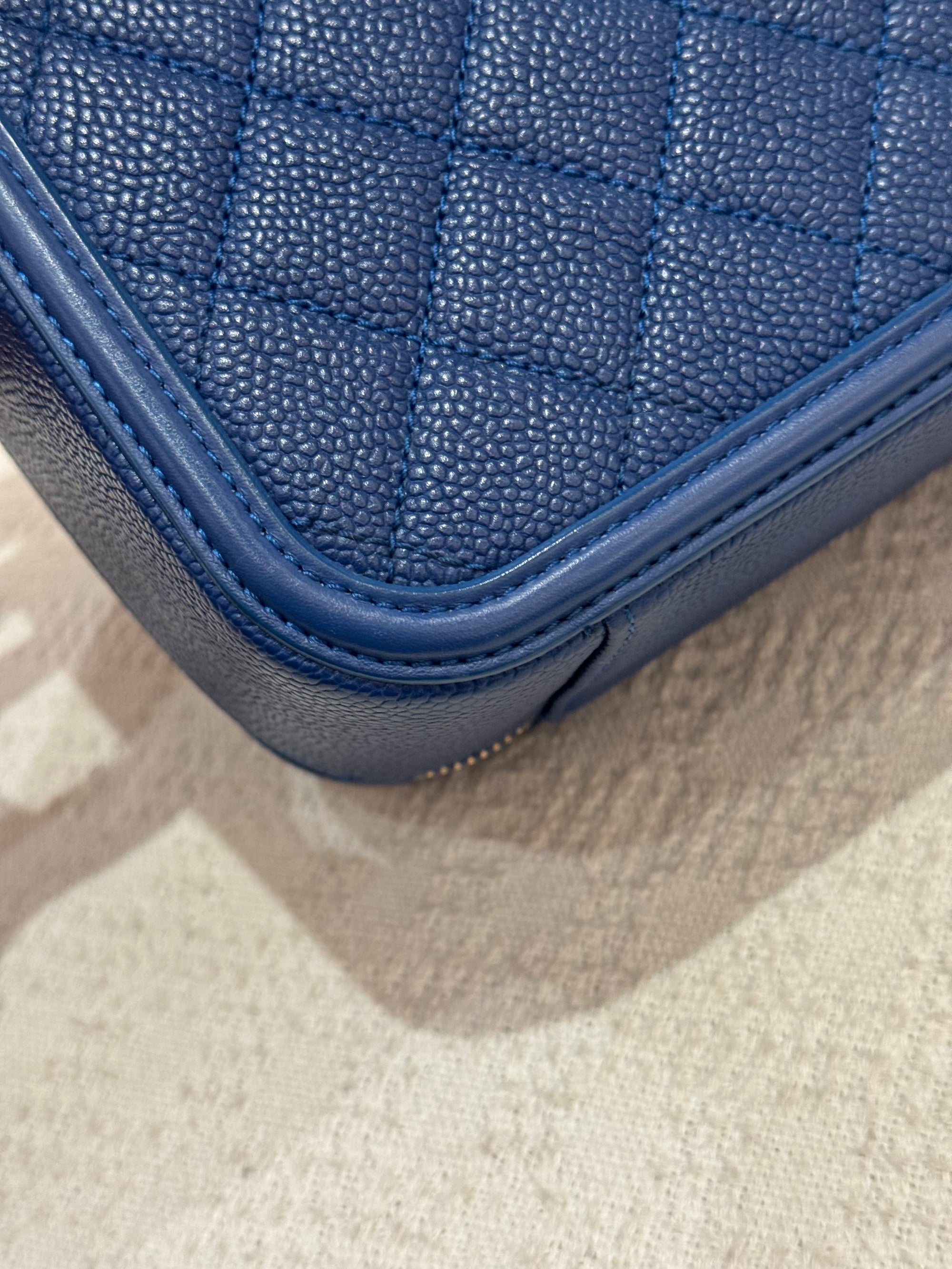 Chanel Filigree Vanity Caviar Blue