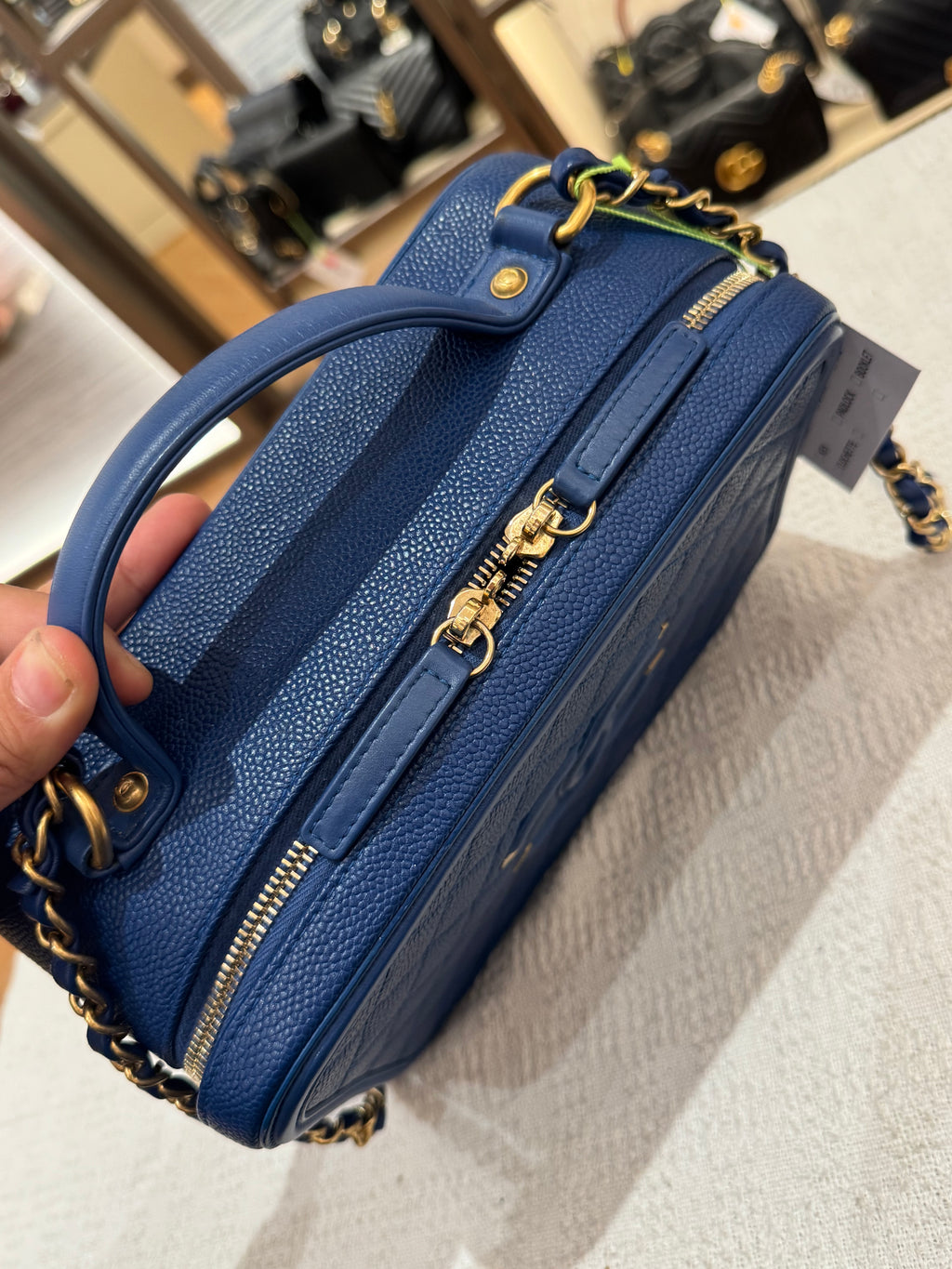 Chanel Filigree Vanity Caviar Blue