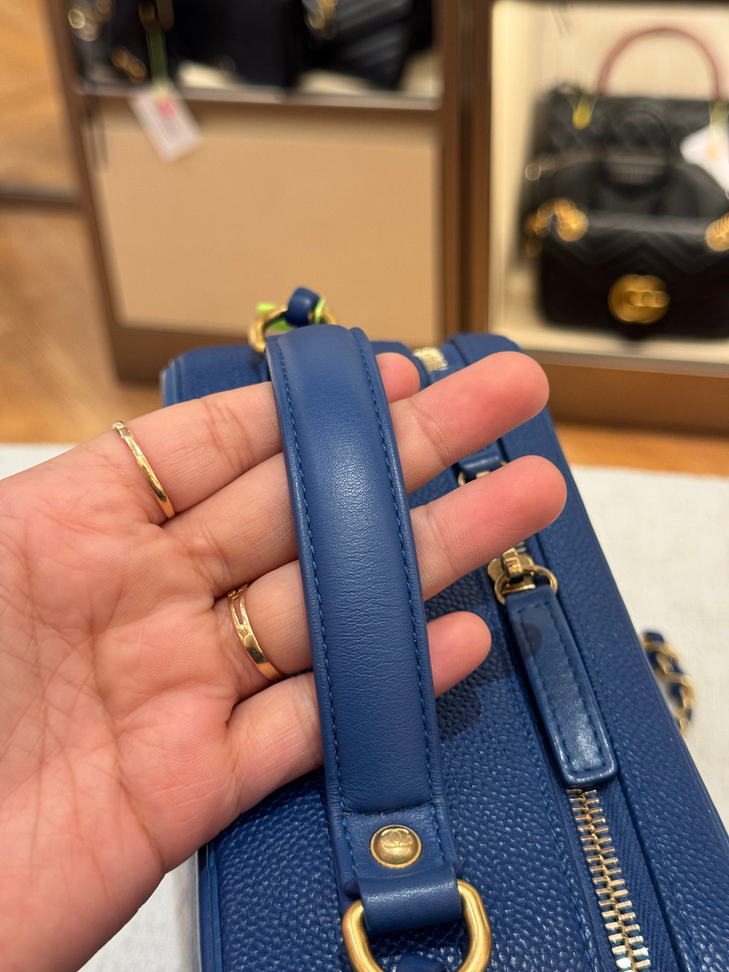 Chanel Filigree Vanity Caviar Blue