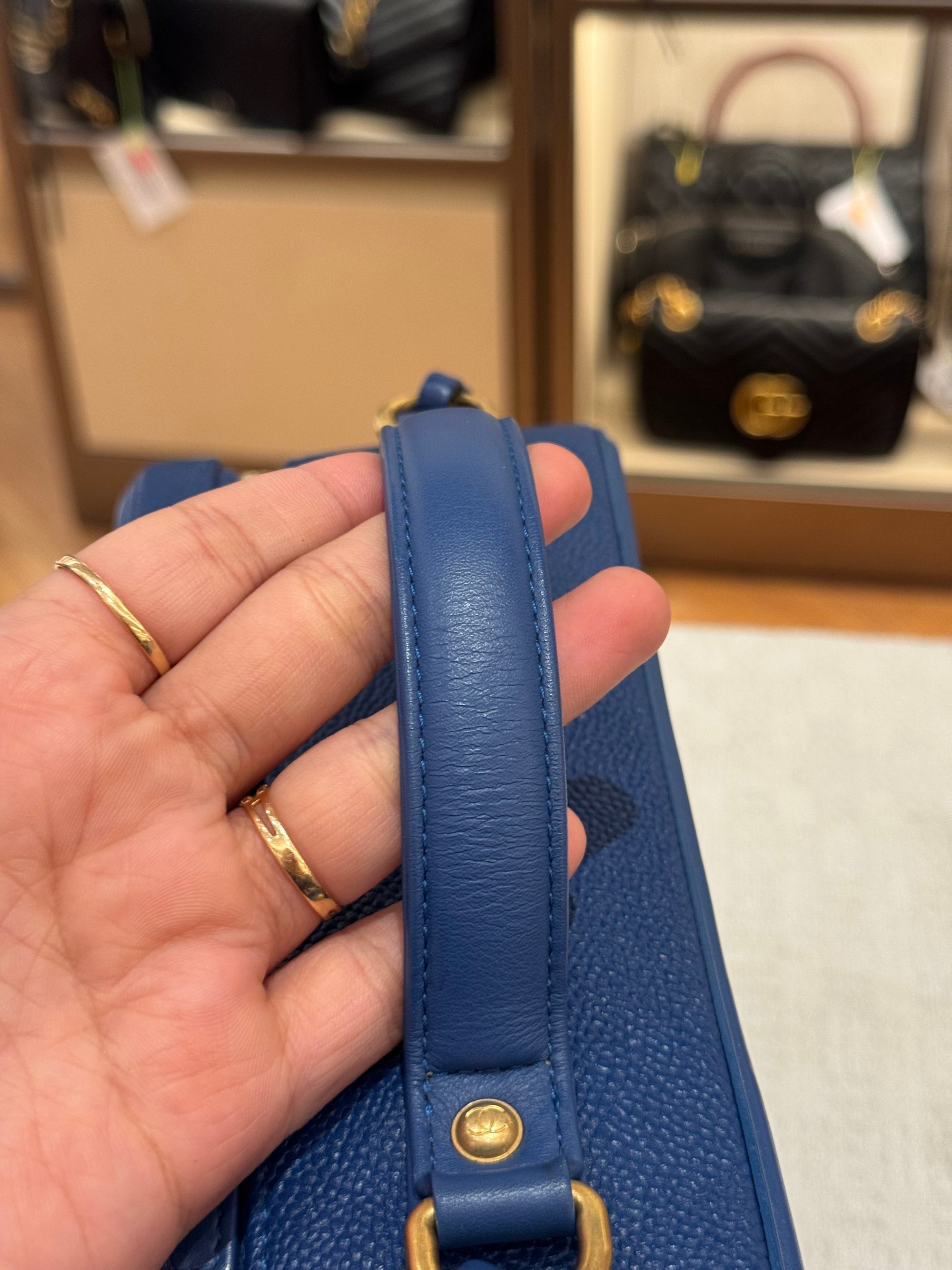 Chanel Filigree Vanity Caviar Blue